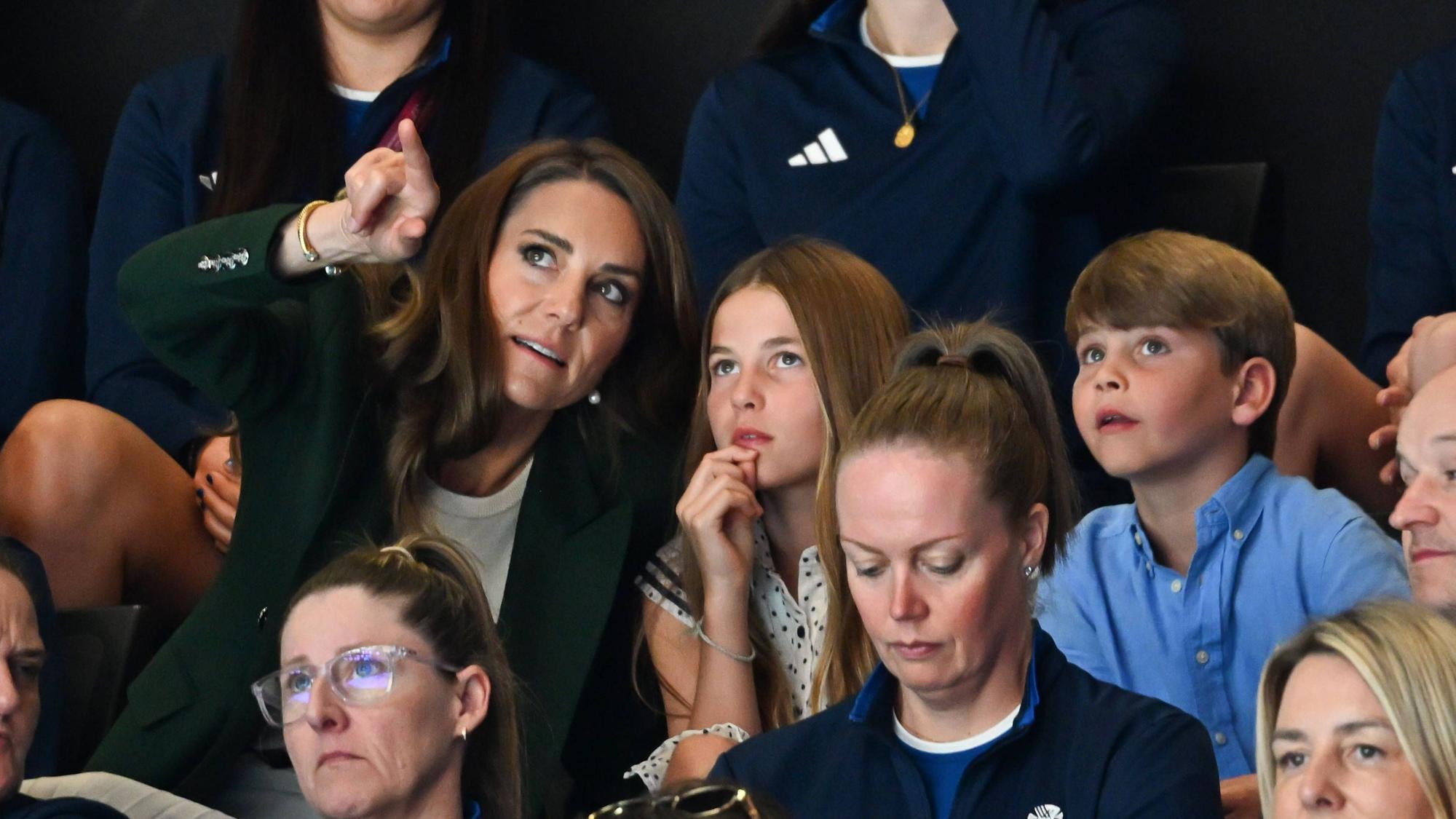 Der Prinz und die Prinzessin von Wales besuchten am 1. August 2026 gemeinsam mit ihren drei Kindern Prinz George, Prinzessin Charlotte und Prinz Louis die Commonwealth Games in Glasgow.