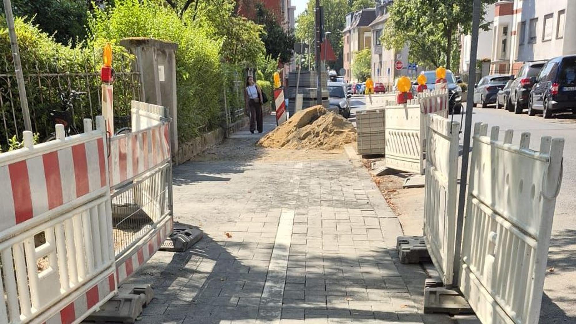 Fertige Pflasterarbeiten in der Geibelstr.