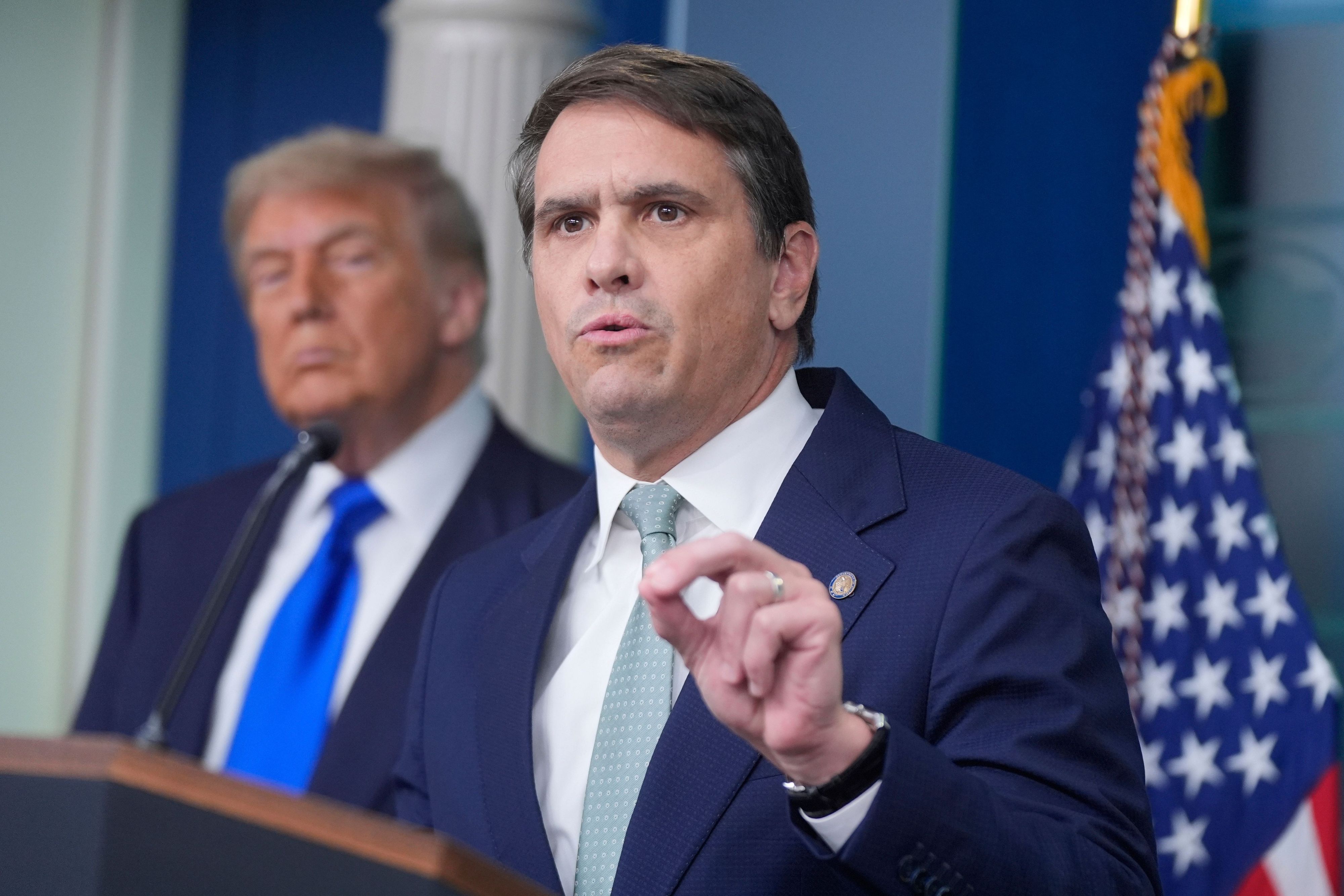 Todd Blanche spricht im Besprechungsraum des Weißen Hauses in Washington zu den Medien (Archivbild).