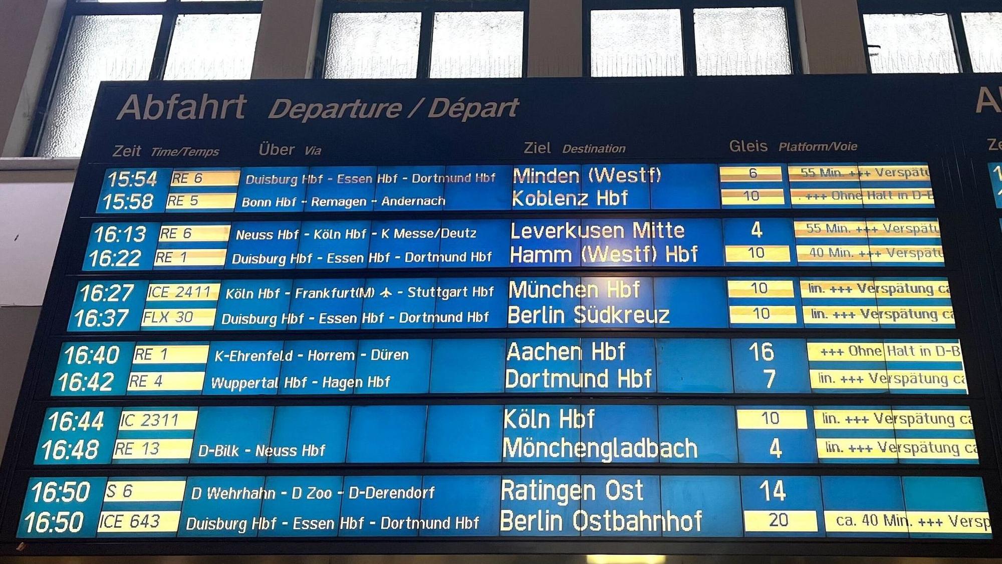 Pünktlichkeit Bahn