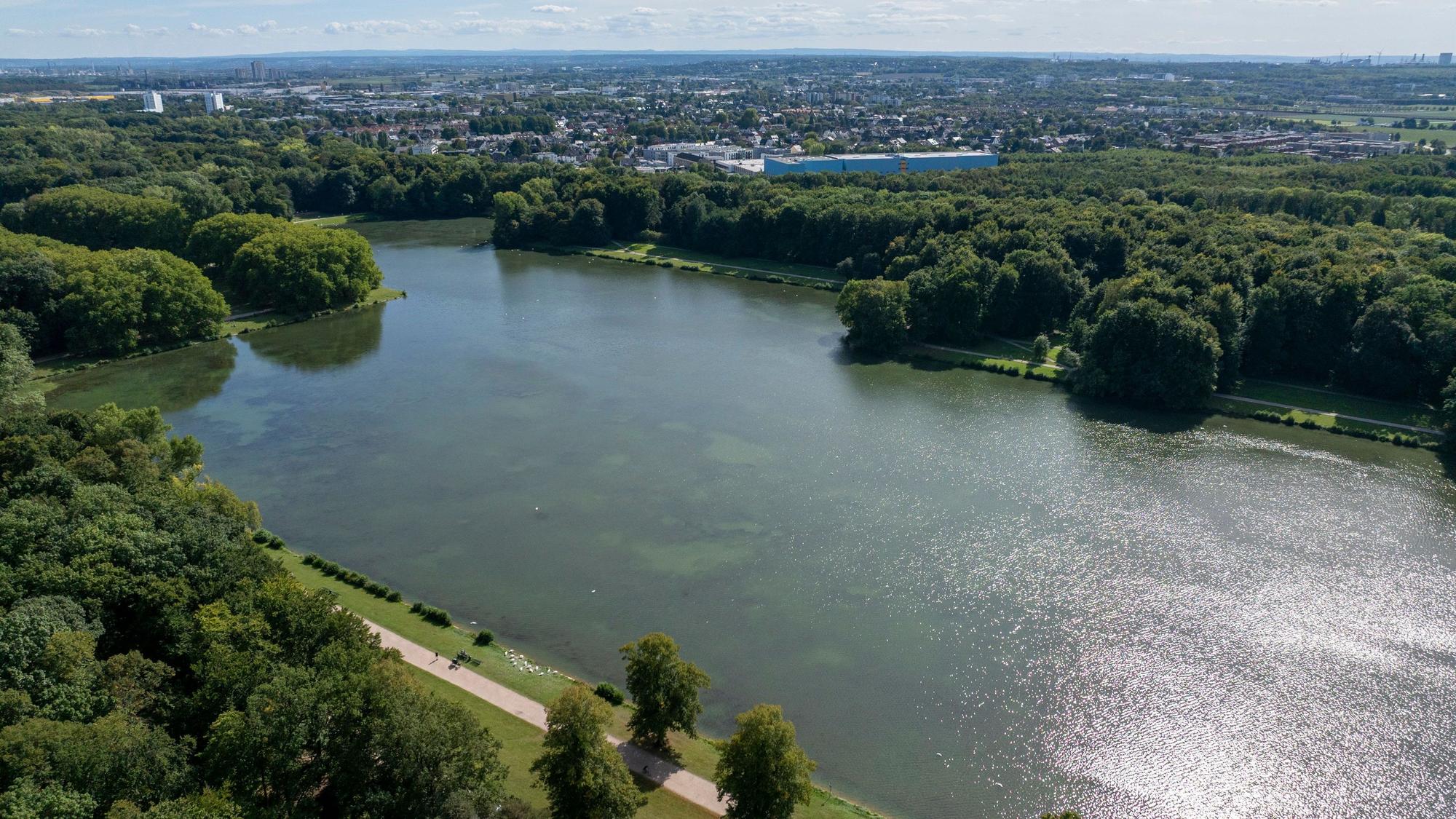 Blick auf den Decksteiner Weiher.