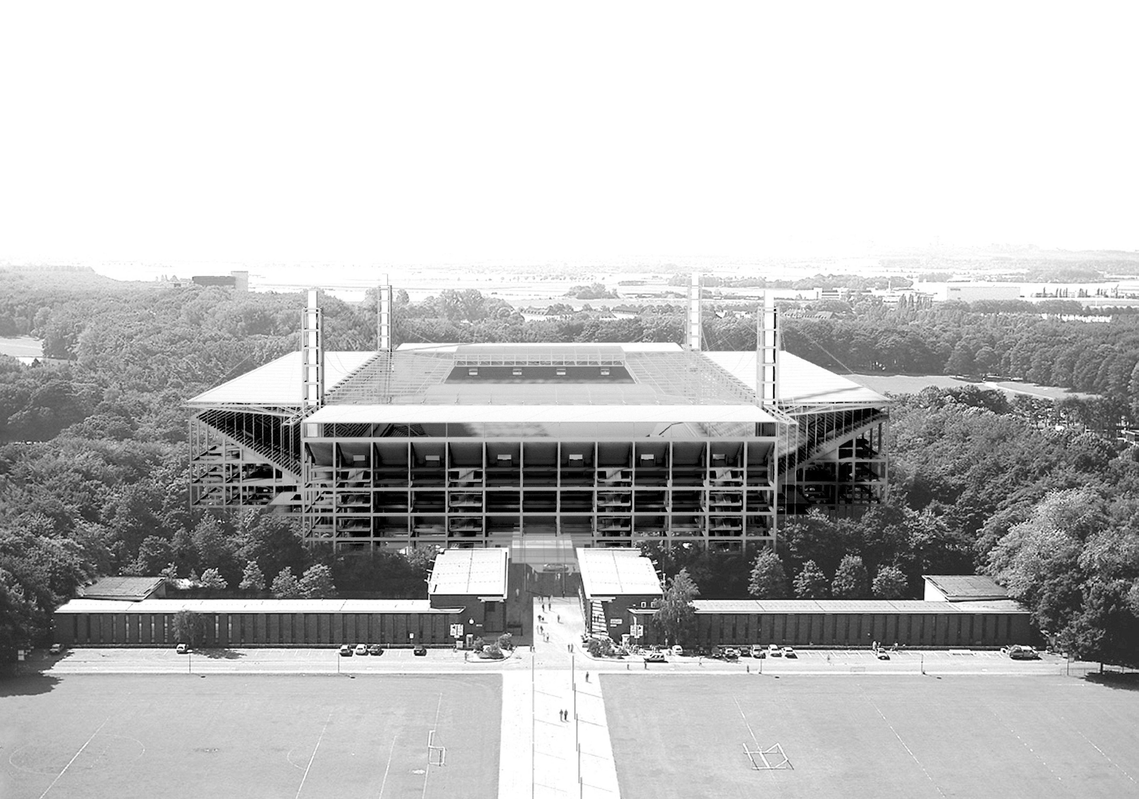 So präsentierten die Sportstätten 2019 das auf 75.000 Zuschauer erweiterte Stadion.