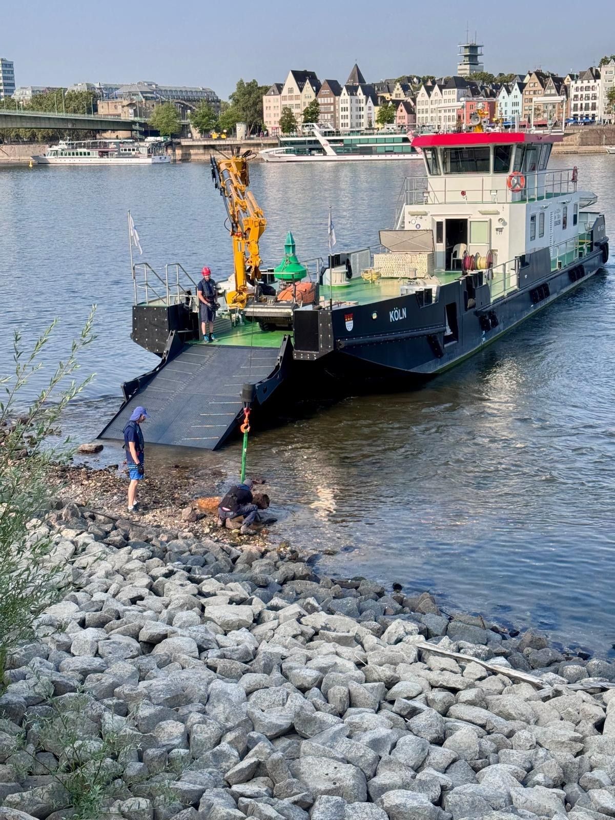 Ein Kampfmittelfund im Rhein Ende Juli. Diese Bombe war aber nicht mehr zündfähig.