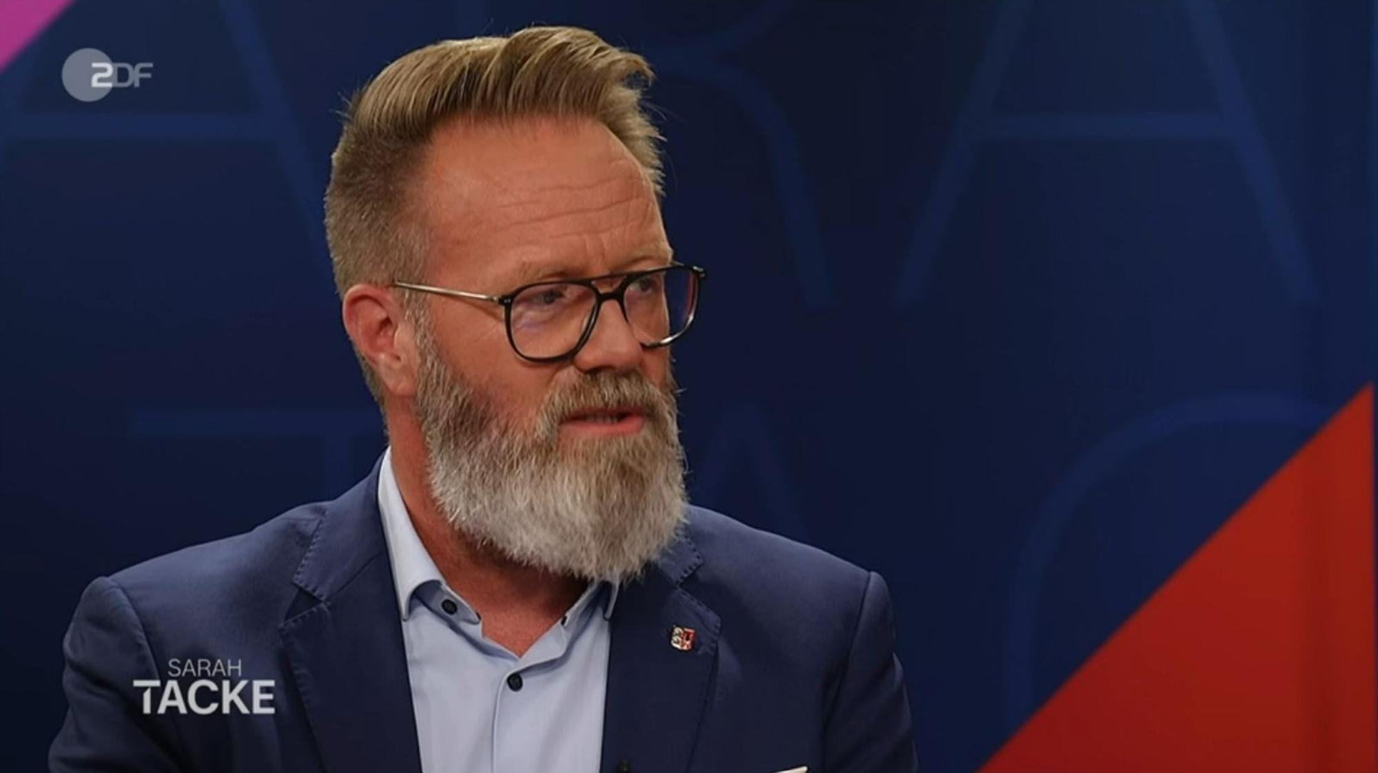 CDU-Politiker Claus Ruhe Madsen hielt offenkundig nicht viel von Merz' Arbeitnehmerbashing. (Bild: ZDF)