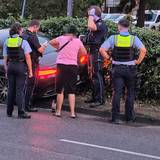 Mit diesem Mercedes-AMG war der junge Mann in falscher Richtung auf der Boltensternstraße unterwegs.
