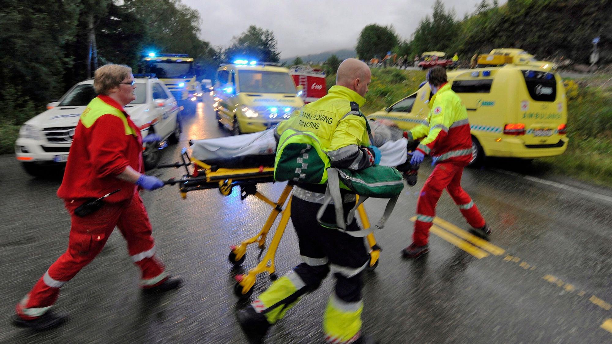 Norwegische Rettungskräfte bei einem Unfall (Symbolfoto)