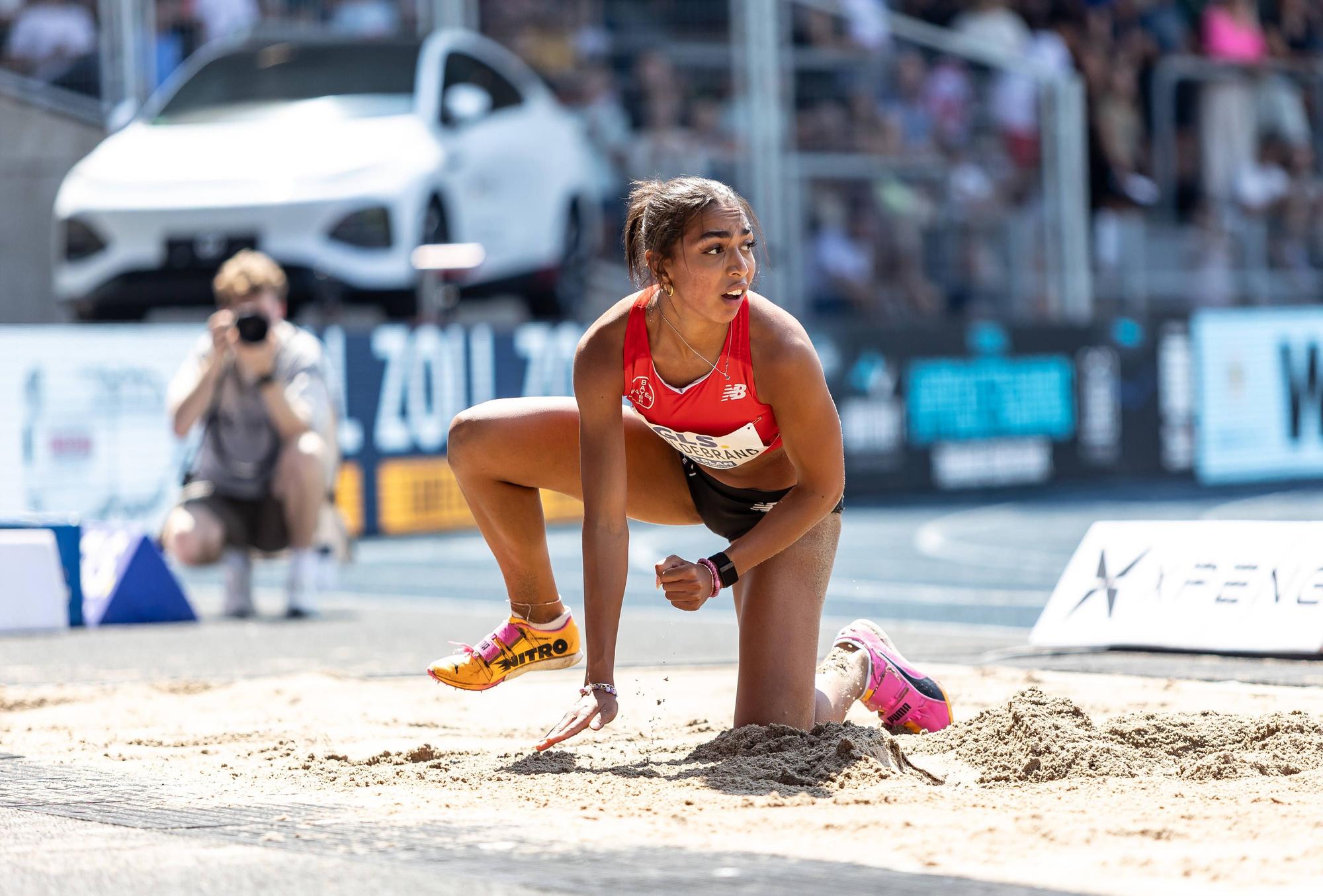 Deutsche Leichtathletik-Meisterschaften Bochum-Wattenscheid, 25.07.2026 Ruth Hildebrand TSV Bayer 04 Leverkusen im Dreisprung der Frauen Deutsche Leichtathletik-Meisterschaften am 25.07.2026 im Lohrheidestadion in Bochum-Wattenscheid Nordrhein-Westfalen. *** German Track and Field Championships, Bochum-Wattenscheid, July 25, 2026 Ruth Hildebrand of TSV Bayer 04 Leverkusen in the womens triple jump at the German Track and Field Championships on July 25, 2026, at Lohrheidestadion in Bochum-Wattenscheid, North Rhine-Westphalia Copyright: xBEAUTIFULxSPORTS/R.xSchmittx