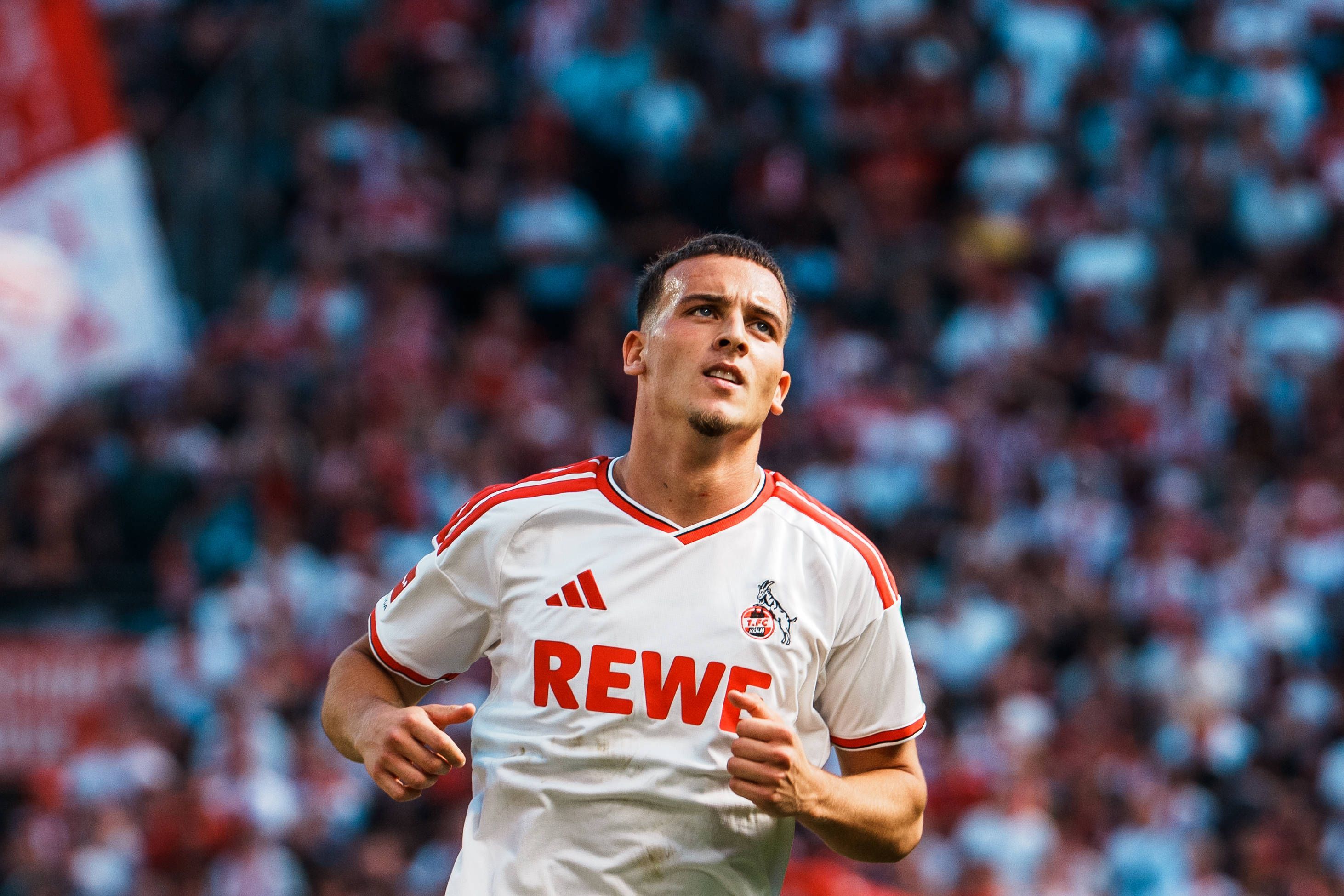 Fußball - Bundesliga, Testspiel, Saisoneröffnung 2026 / 2027: 1. FC Köln vs. Real Sociedad San Sebastian Rheinenergiestadion Köln Müngersdorf, Said El Mala 1. FC Köln, 13 vor Auswechslung nah *** German Bundesliga, Friendly Match, 20262027 Season Opener: 1. FC Köln vs. Real Sociedad San Sebastián, Rheinenergiestadion, Cologne-Müngersdorf Said El Mala 1. FC Köln, 13 minutes before being substituted Copyright: xThiemoxRudolphx