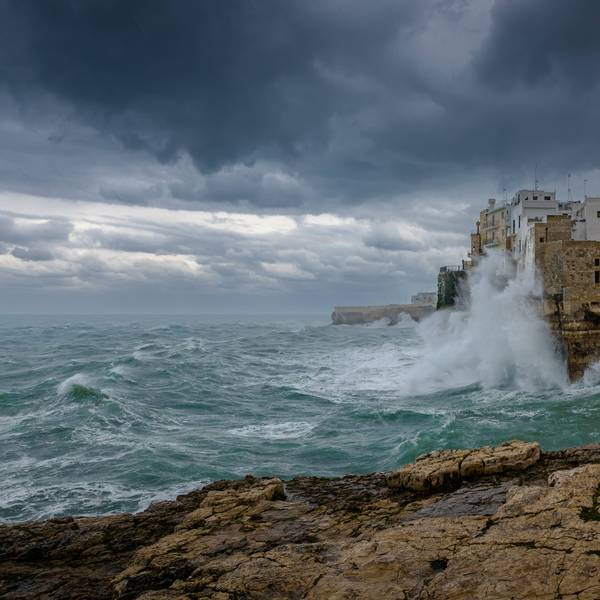Polignano a Mare bei Sturm.
