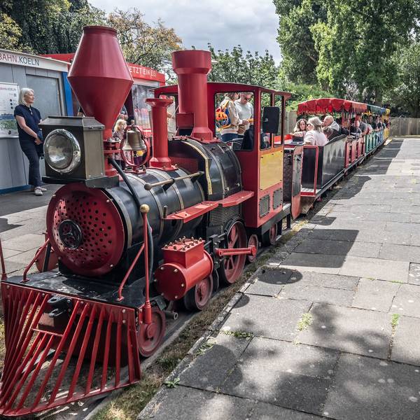 Schwingel Lokomotive der Kleinbahn im Rheinpark in Köln Bild: Ralf Krieger