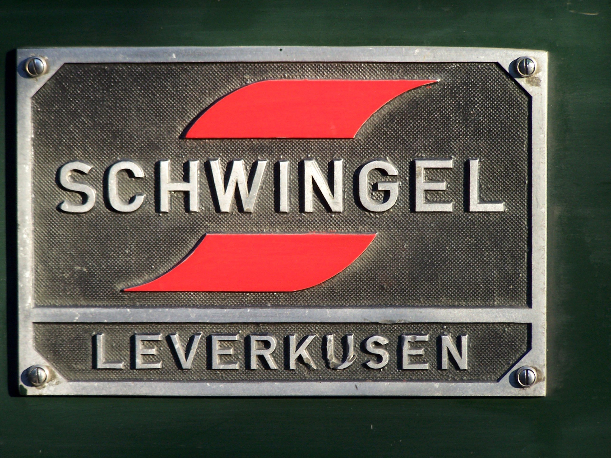 Firmenschild Schwingel-Lokomotive Foto: Wikipedia/Urmelbeauftragter