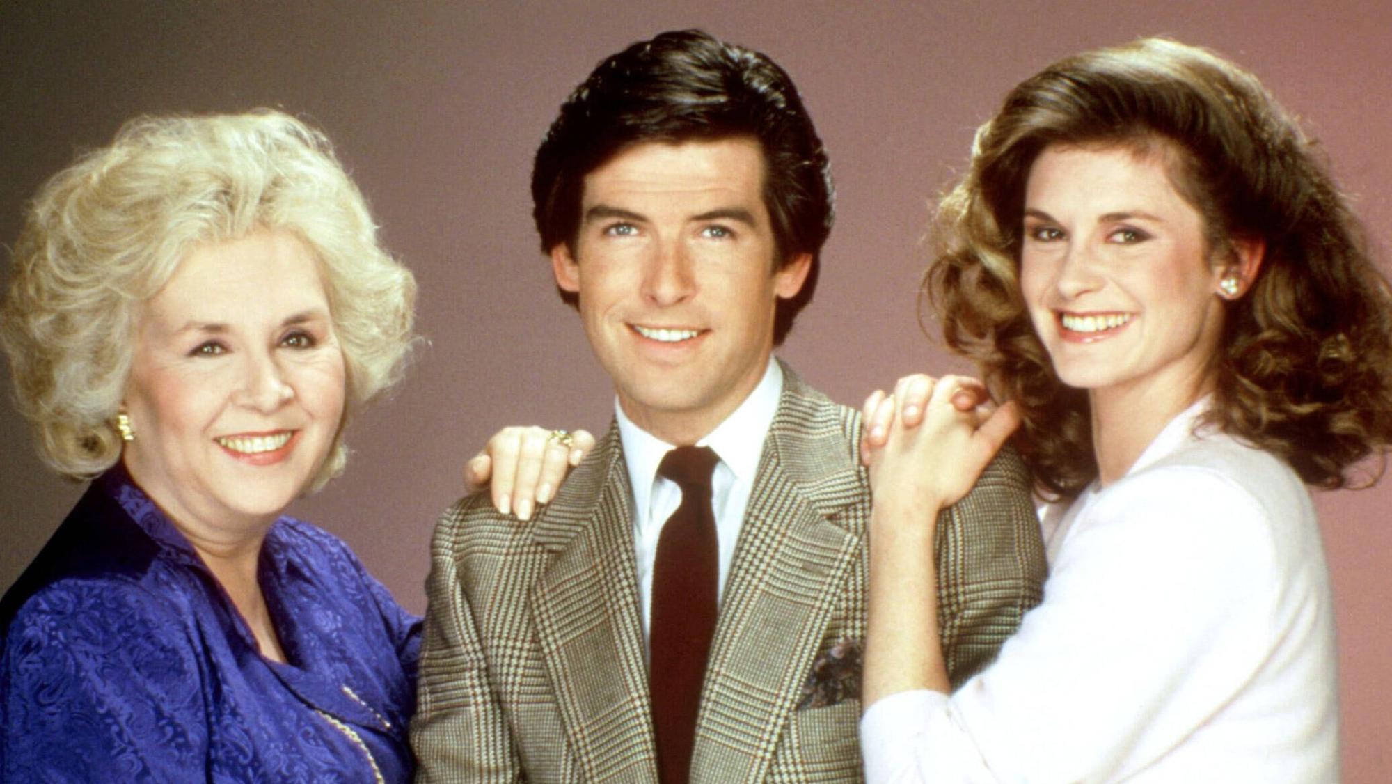 Doris Roberts, Pierce Brosnan und Stephanie Zimbalist waren die Stars der TV-Serie „Remington Steele“.