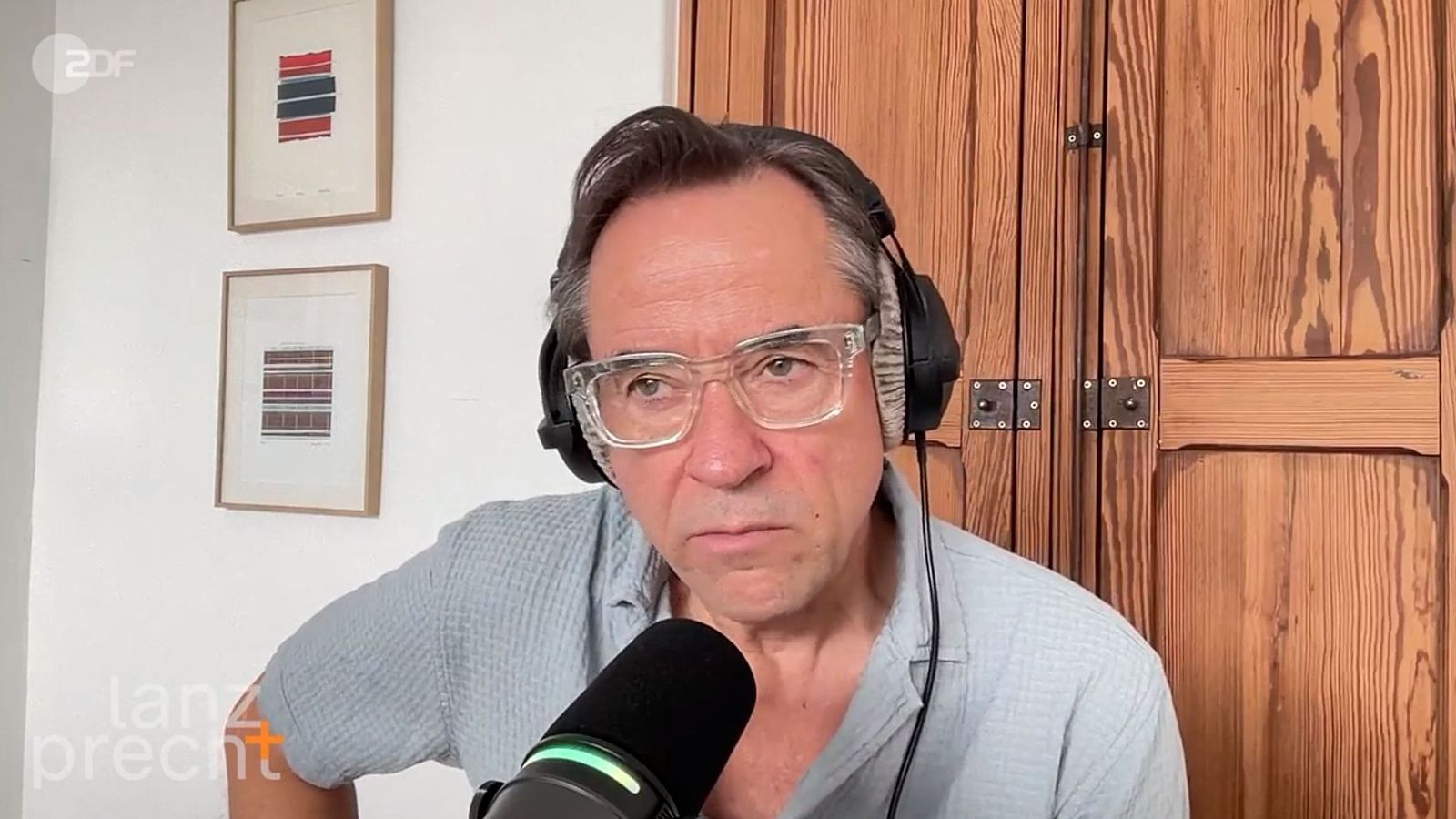 Jan Josef Liefers war bei „Lanz + Precht“ zu Gast. (Bild: ZDF)