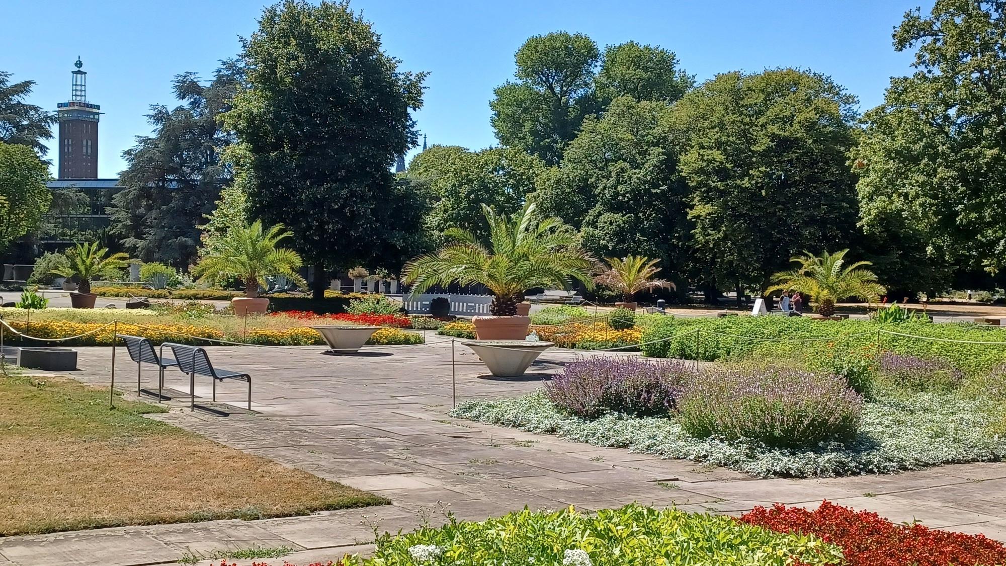 Eine Impression aus dem Rheinpark, vom Park-Café aus gesehen.