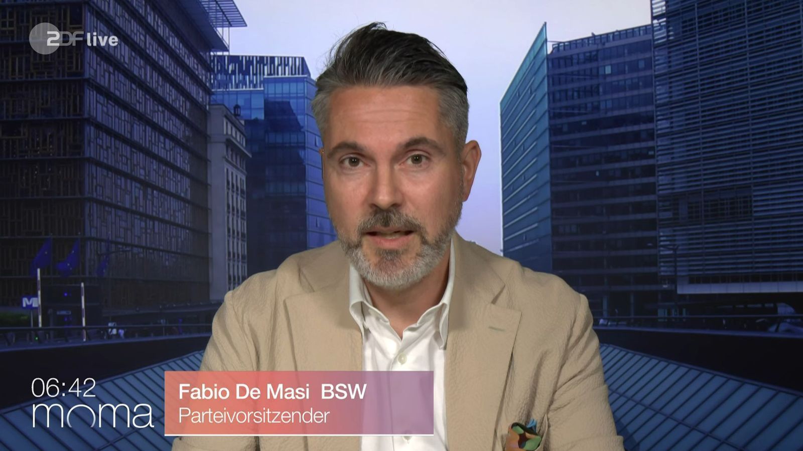 Fabio De Masi war im ZDF-“Morgenmagazin“ zu Gast. (Bild: ZDF.de)