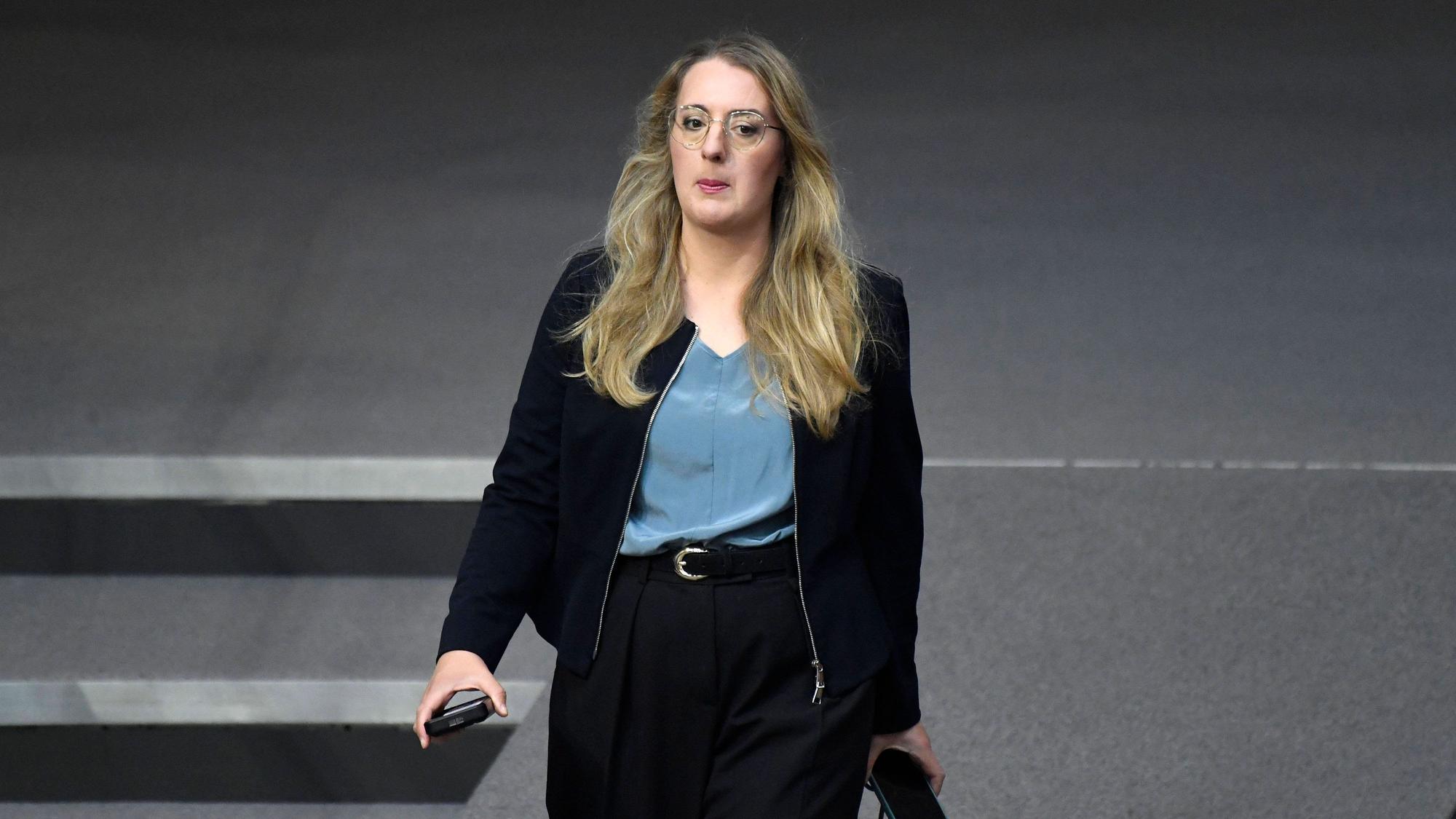 Die Kölner Grünen-Politikerin Katharina Dröge im Bundestag. (Archivbild)