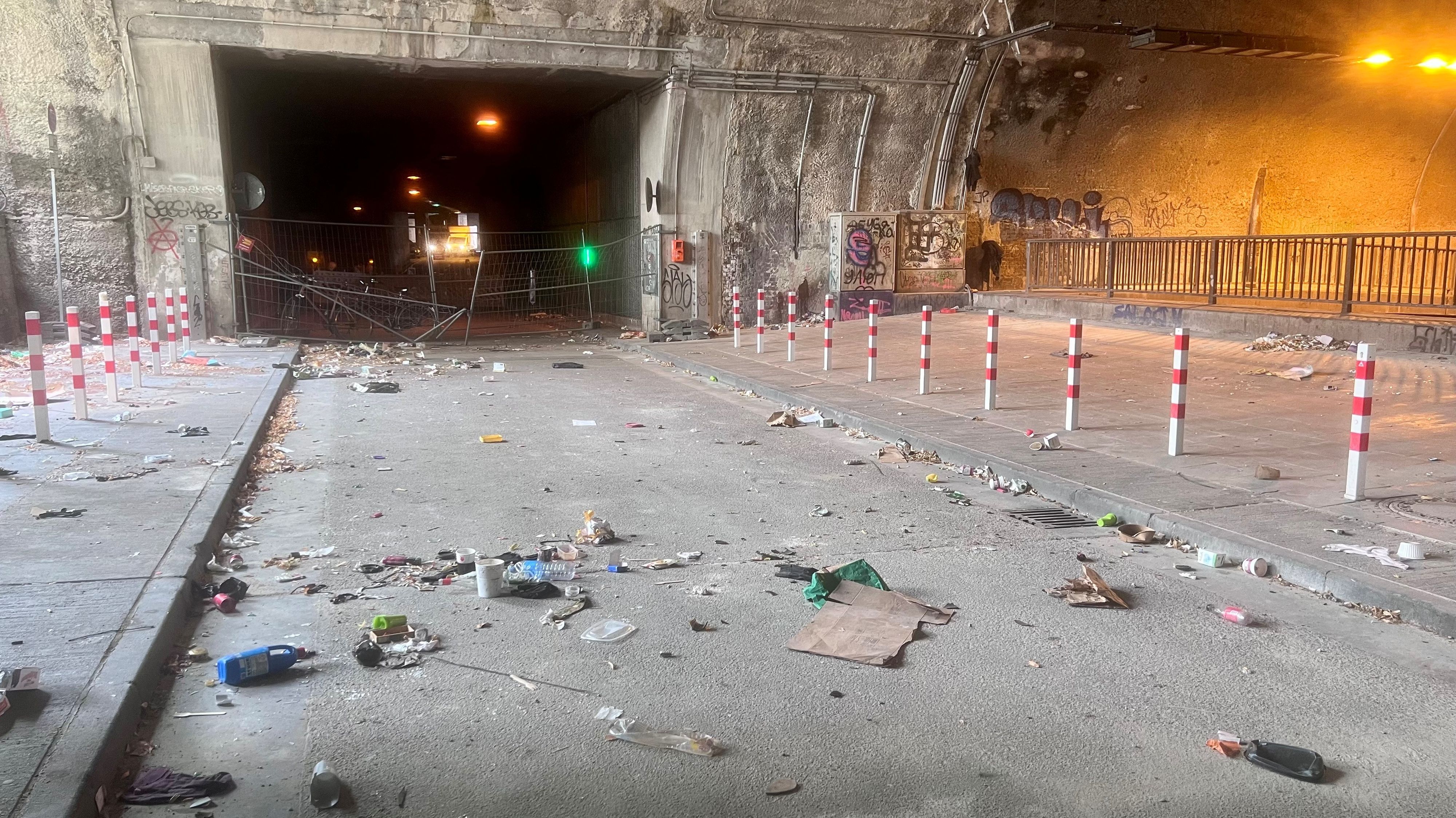 Die gesperrte Ausfahrt des Gulliver-Tunnels am 15. August dieses Jahres