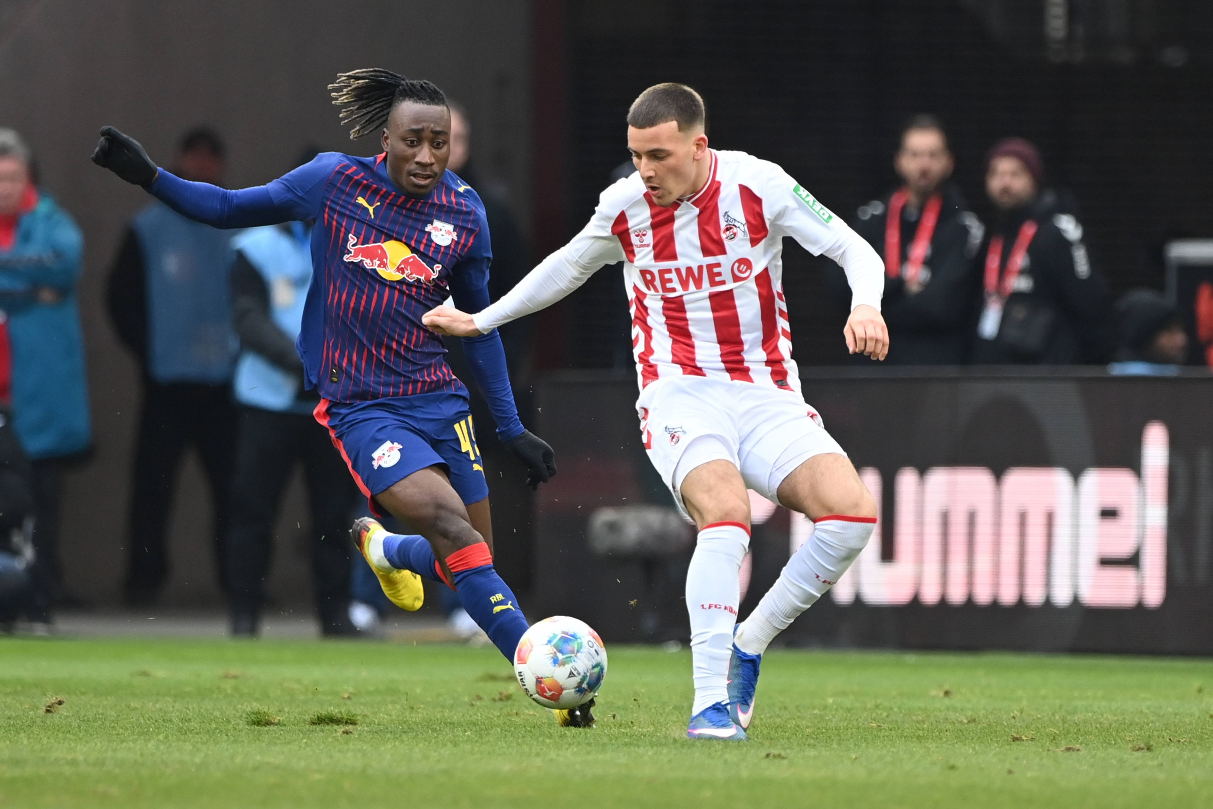 Said EL MALA K gegen Yan DIOMANDE L Aktion, Zweikampf, Fussball 1. Bundesliga, 21. Spieltag, matchday21, 1. FC Koeln K - RB Leipzig L 1-2 am 08.02.2026 in Koeln/ Deutschland. DFL regulations prohibit any use of photographs as image sequences and/or quasi-video Â *** Said EL MALA K vs Yan DIOMANDE L Action, duel, Football 1 Bundesliga, 21 Matchday, matchday21, 1 FC Koeln K RB Leipzig L 1 2 on 08 02 2026 in Koeln Germany DFL regulations prohibit any use of photographs as image sequences and or quasi video Â