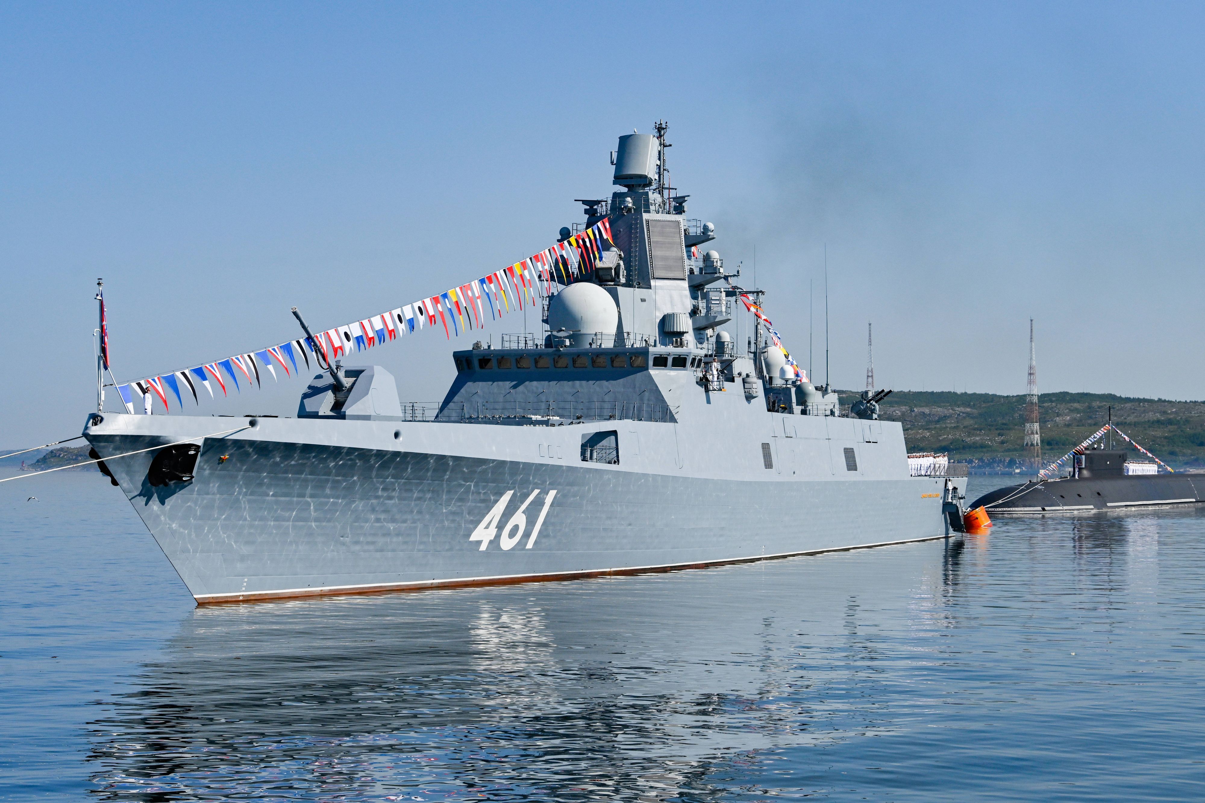 Die russische Fregatte „Admiral Kasatonov“ auf einer Archivaufnahme.