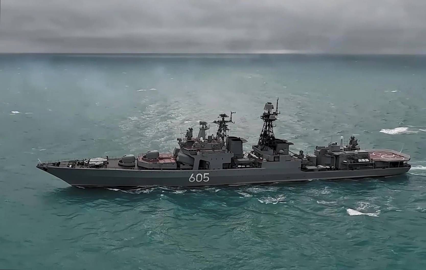 Der russische Zerstörer "Admiral Levchenko" wurde in der Ostsee gesichtet. (Archivbild)