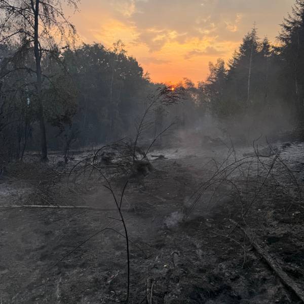 Die Feuerwehr Leverkusen unterstützte ihre Kameradinnen und Kameraden in Hürtgenwald.
