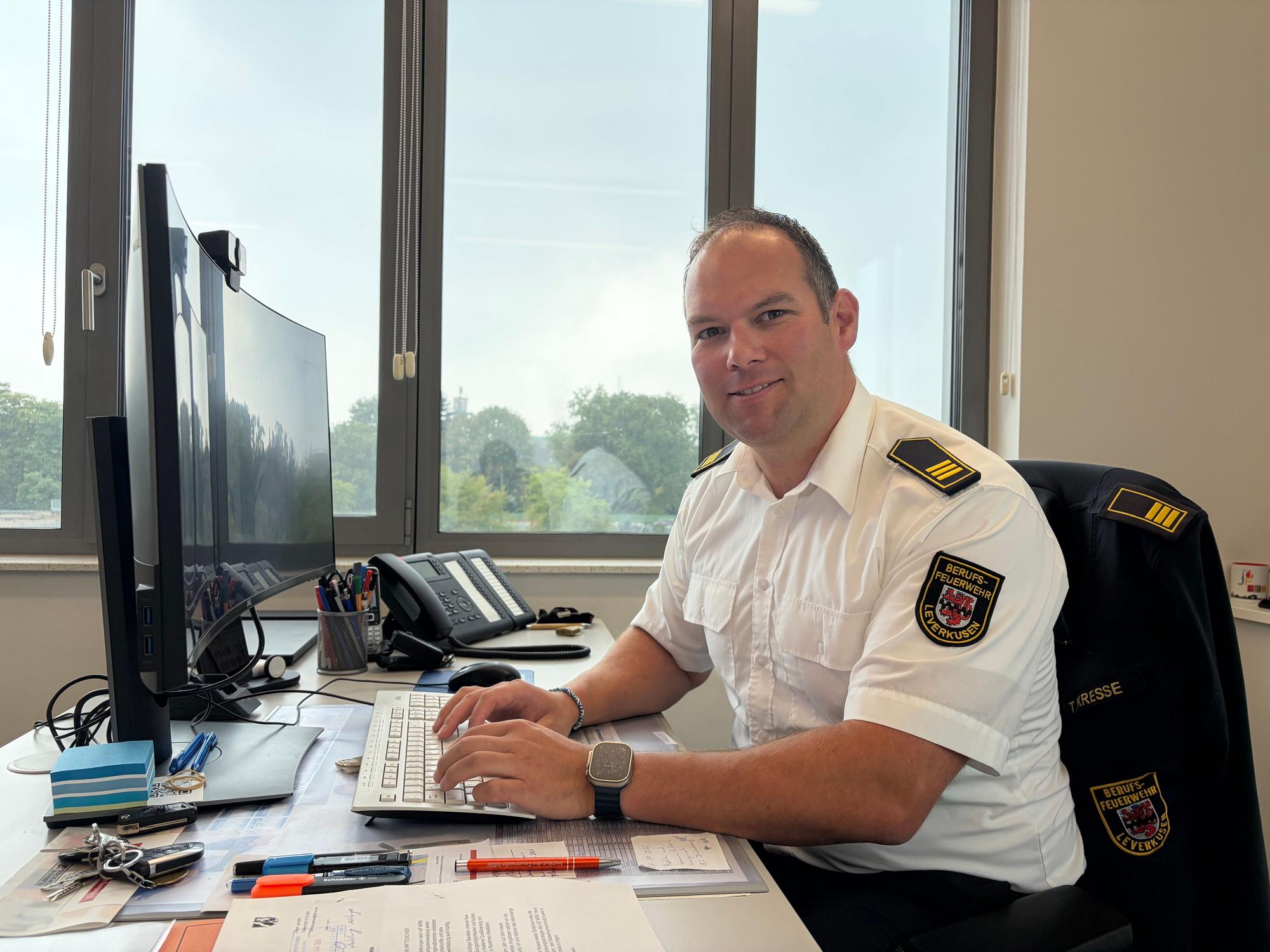 Thomas Kresse ist der Leiter der Feuerwehr Leverkusen.