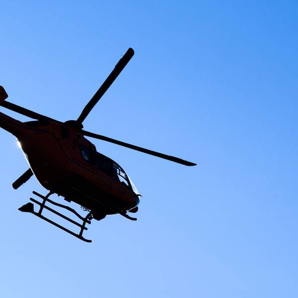Ein Rettungshubschrauber der Luftrettung.
