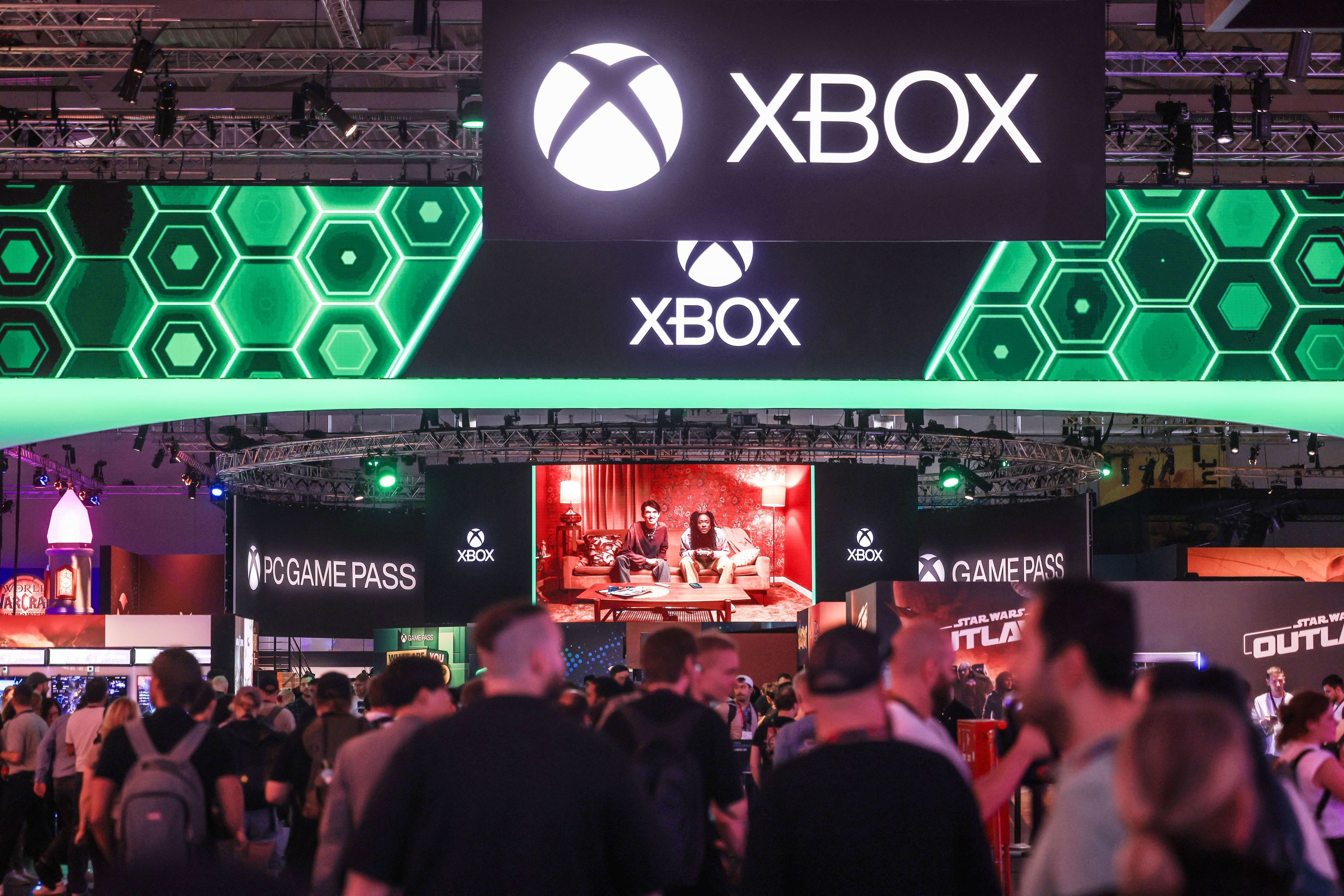 Der Stand von Aussteller und Spielkonsolen-Hersteller Xbox bei der Gamescom im Jahr 2024.