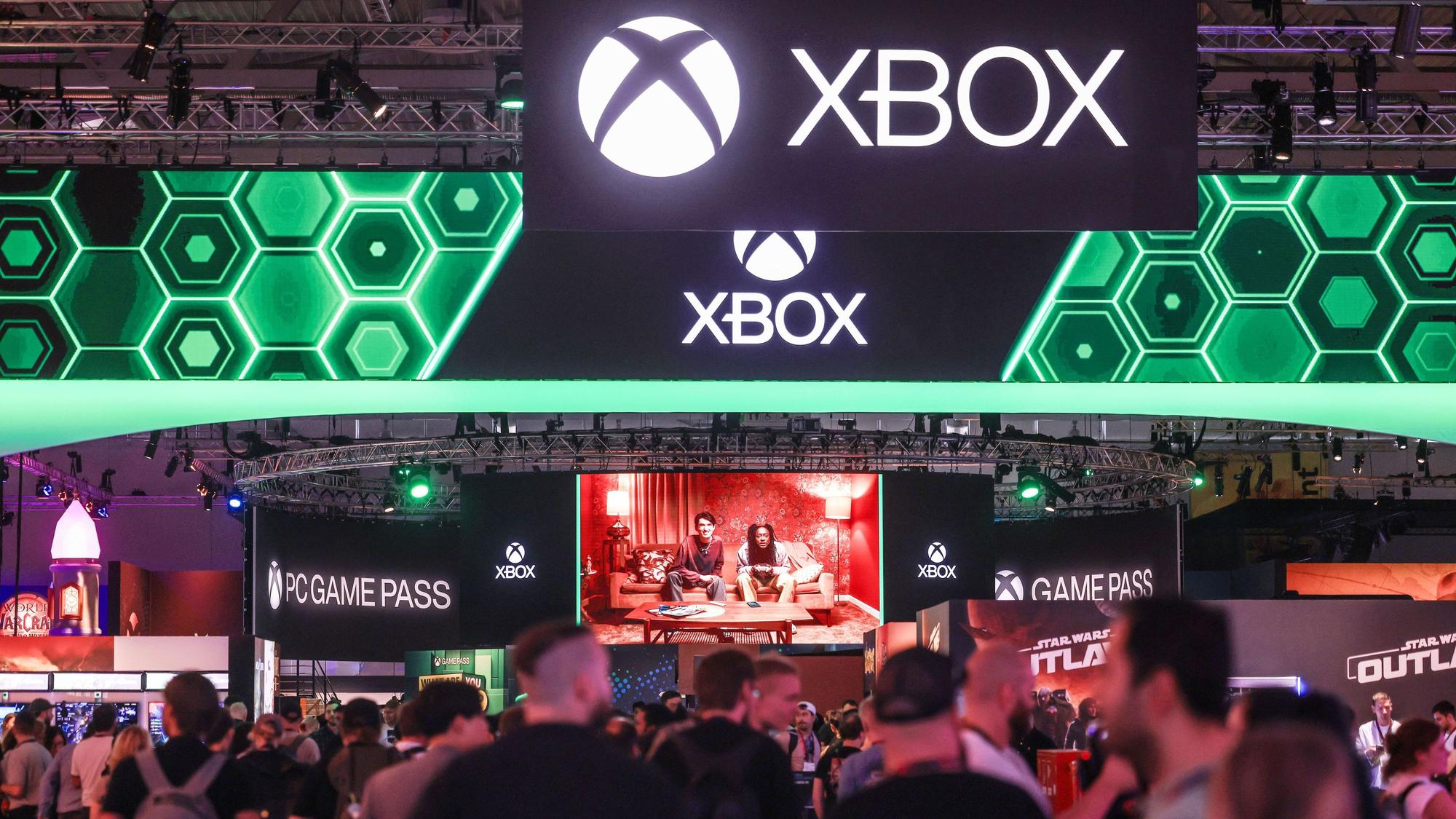 Der Stand von Aussteller und Spielkonsolen-Hersteller Xbox bei der Gamescom im Jahr 2024.