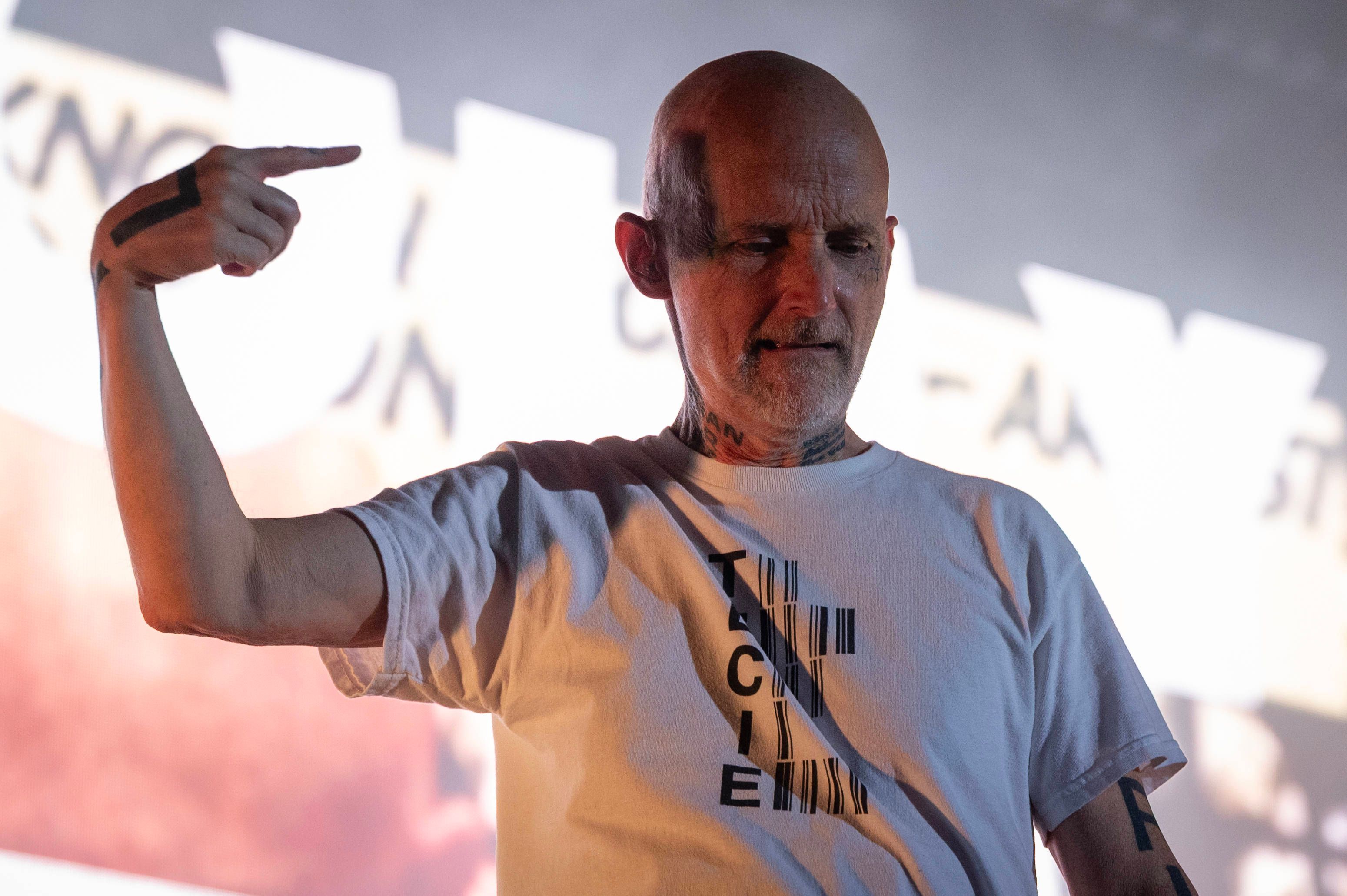 Moby auf der Bühne.