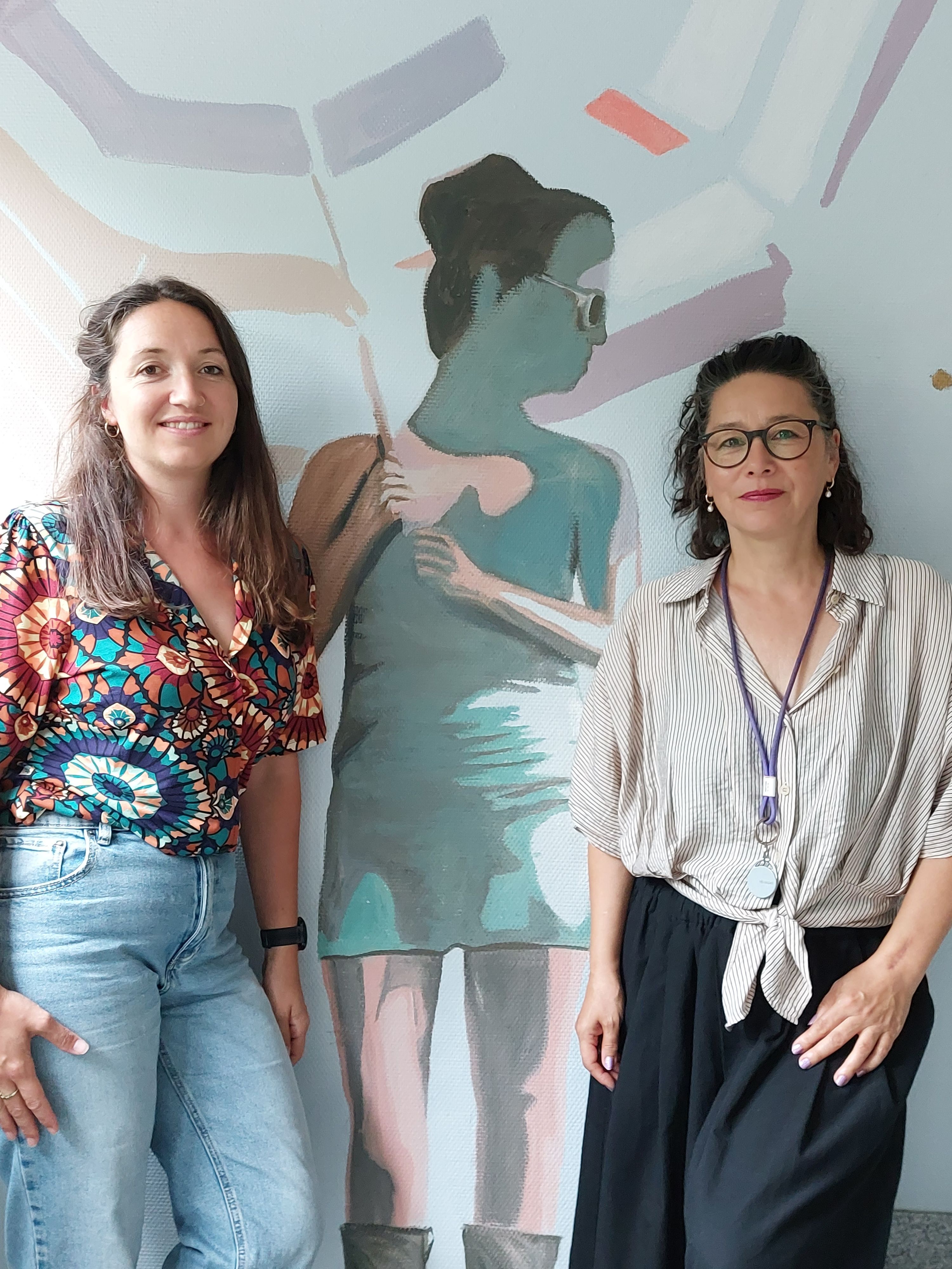 Jana Bach (links) und Michiko Park aus dem Vorstand von Frauen helfen Frauen