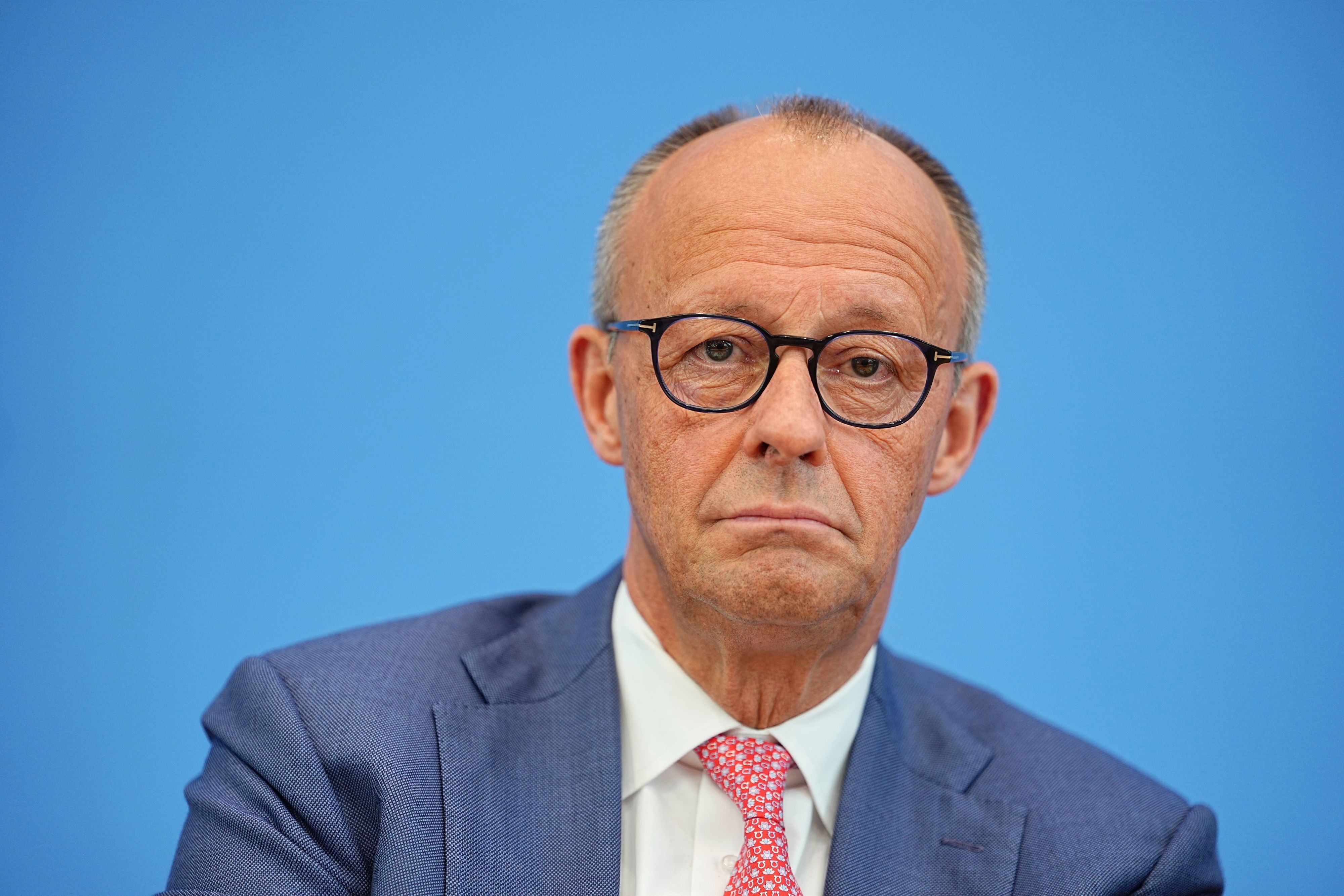 Auftritt vor der Sommerpause: Bundeskanzler Friedrich Merz (CDU) bei der traditionellen Pressekonferenz im Haus der Bundespressekonferenz am 15. Juli