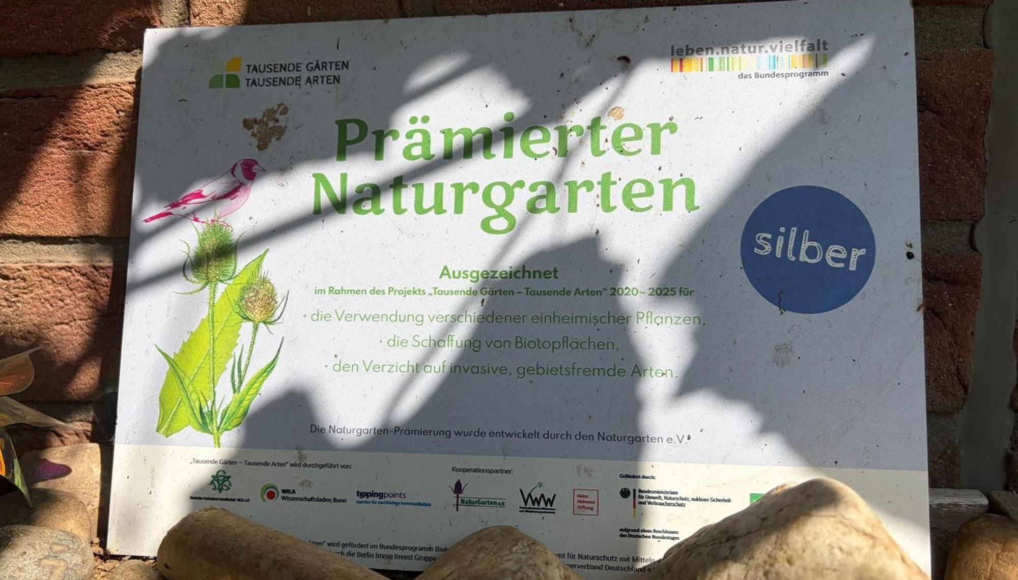 Die Zertifizierung war für Jaqueline Blum zugleich ein Ansporn, sich noch intensiver mit dem Thema Naturgarten auseinanderzusetzen.