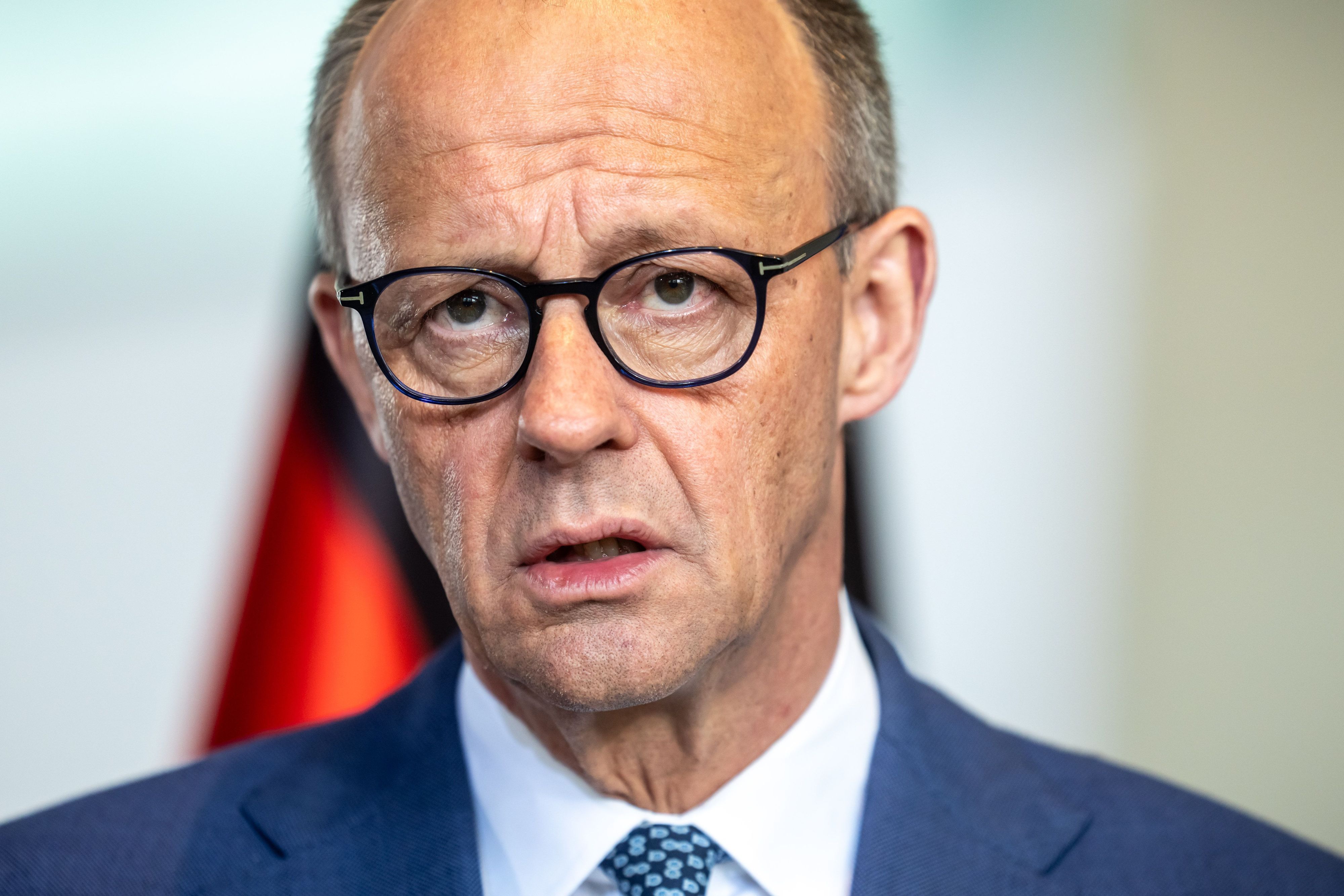 Bundeskanzler Friedrich Merz (CDU) spricht bei einer Pressekonferenz im Bundeskanzleramt (Archivfoto).