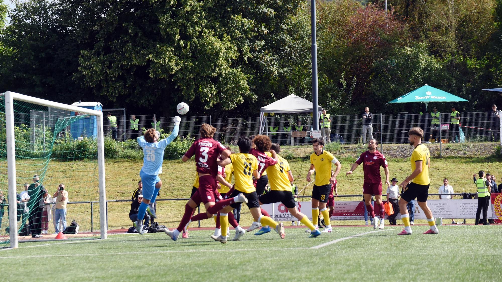 Szene aus einem Fußballspiel