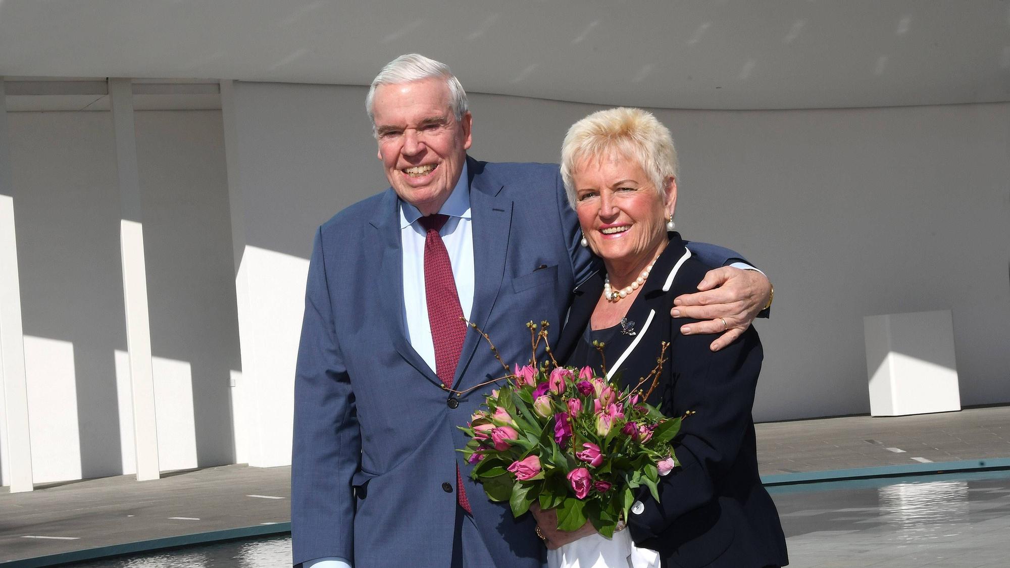 Klaus-Michael Kühne mit seiner Ehefrau Christine bei einem Event in Hamburg 2018