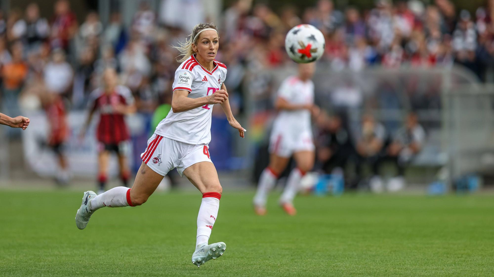 GER, Frankfurt, Eintracht Frankfurt vs 1. FC Köln, Google Pixel Frauen Bundesliga, Fussball, DFB, Spielzeit 2026/2027, Stadion am Brentanobad, 1. Spieltag im Bild: Kathrin Hendrich FC Köln Frauen 4 DFB/DFL REGULATIONS PROHIBIT ANY USE OF PHOTOGRAPHS AS IMAGE SEQUENCES AND/OR QUASI-VIDEO, 22.08.2026 *** GER, Frankfurt, Eintracht Frankfurt vs. 1. FC Köln, Google Pixel Women s Bundesliga, Soccer, DFB, 20262027 Season, Stadion am Brentanobad, Matchday 1 in pictures: Kathrin Hendrich, FC Köln Women 4. DFB and DFL regulations prohibit any use of photographs as image sequences and/or quasi-video. August 22, 2026 Copyright: HMBxMedia/HendrikxHamelau