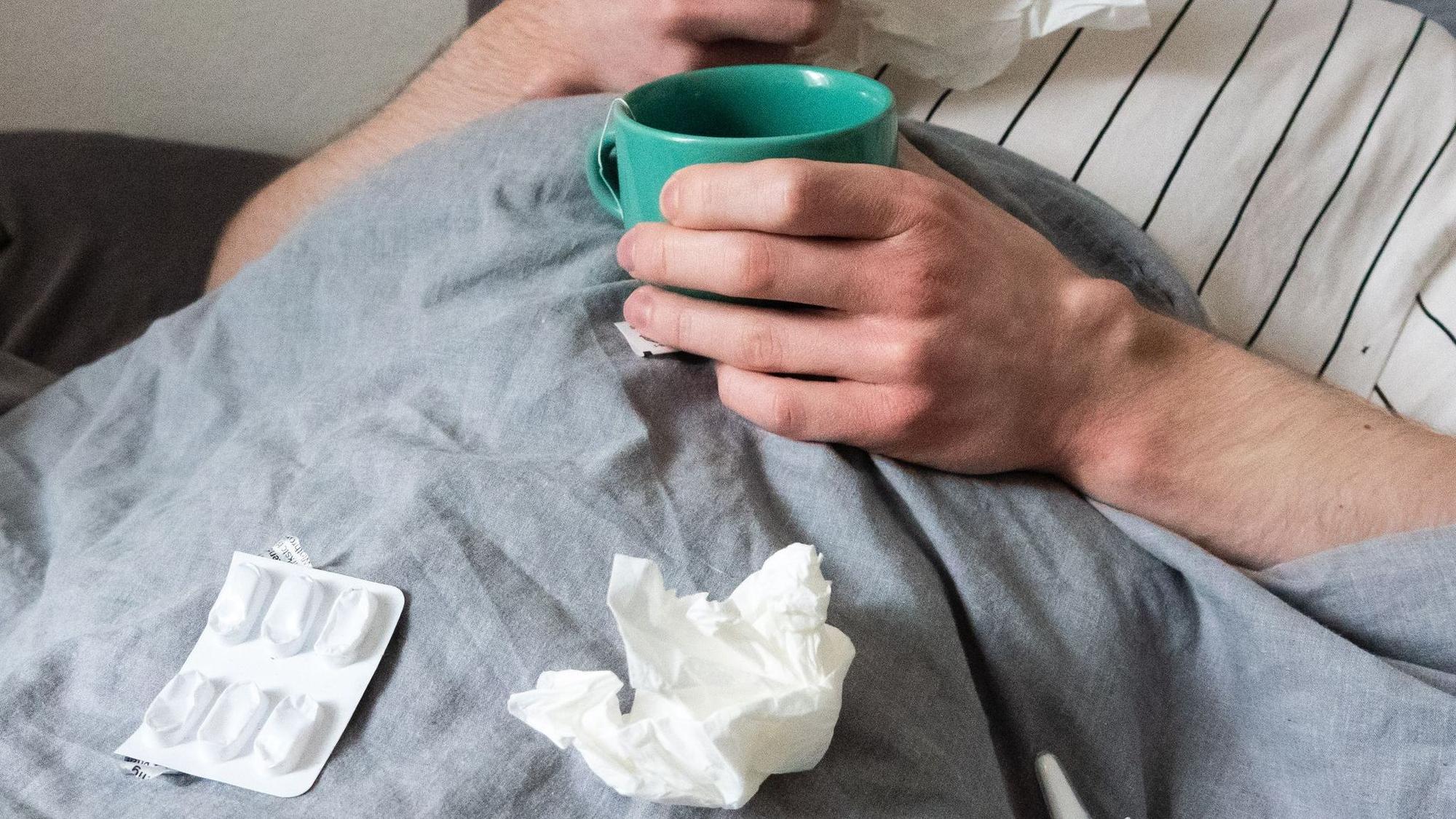 Krank im Bett