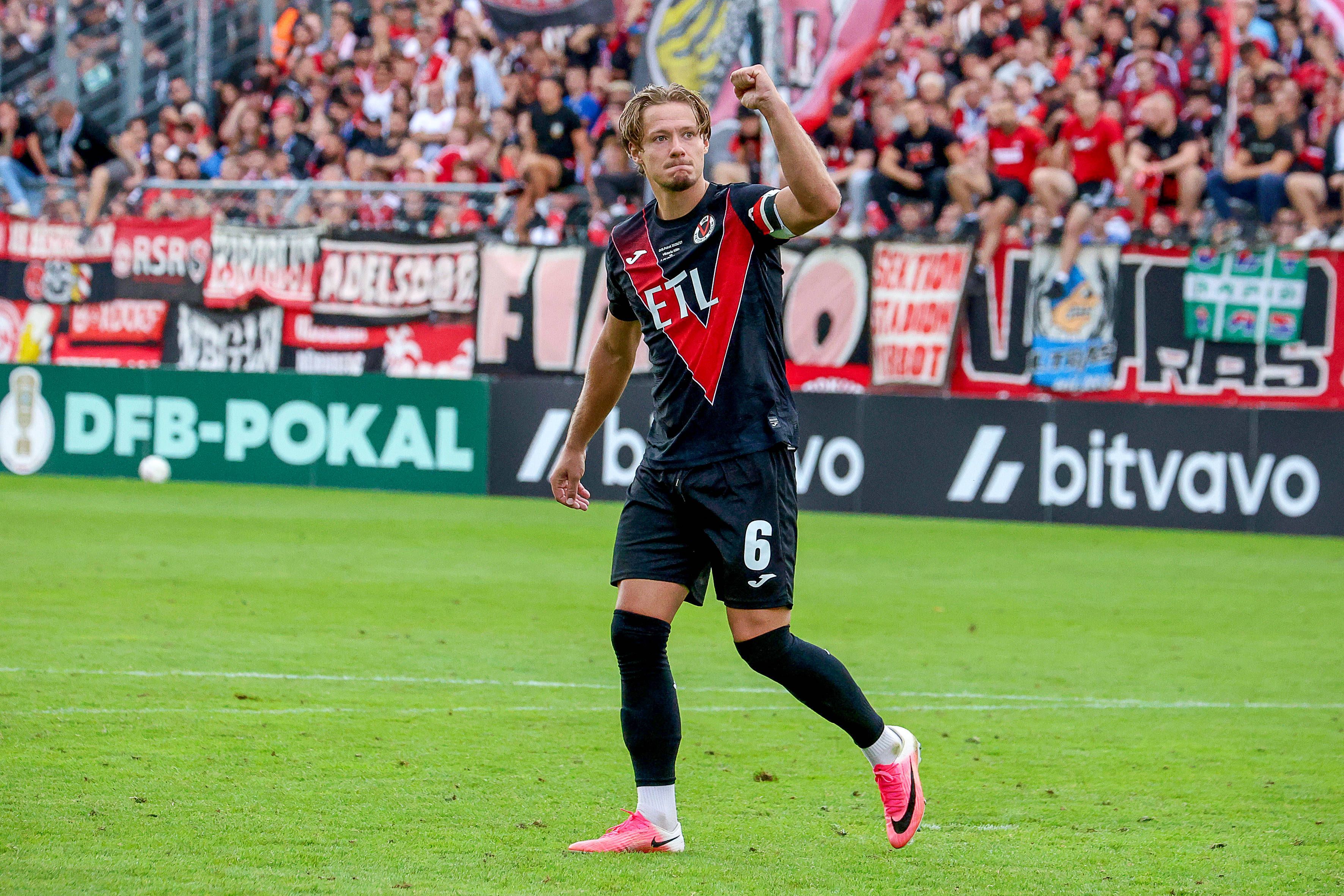 22.08.2026, xsscx, Fußball, DFB-Pokal 1. Runde, Viktoria Köln - 1. FC Nürnberg, Sportpark Höhenberg, Saison 2026 2027: Tobias Eisenhuth Viktoria Köln 6 DFB regulations prohibit any use of photographs as image sequences and or quasi-video. Photo: xSandraxScherningxPressefotoKochx Nordrhein-Westfalen Deutschland *** August 22, 2026, xsscx, Soccer, DFB Cup First Round, Viktoria Cologne 1 FC Nuremberg, Sportpark Höhenberg, 20262027 Season, Tobias Eisenhuth, Viktoria Cologne 6. DFB regulations prohibit any use of photographs as image sequences and/or quasi-video. Photo: xSandraxScherningxPressefotoKochx, North Rhine-Westphalia, Germany
