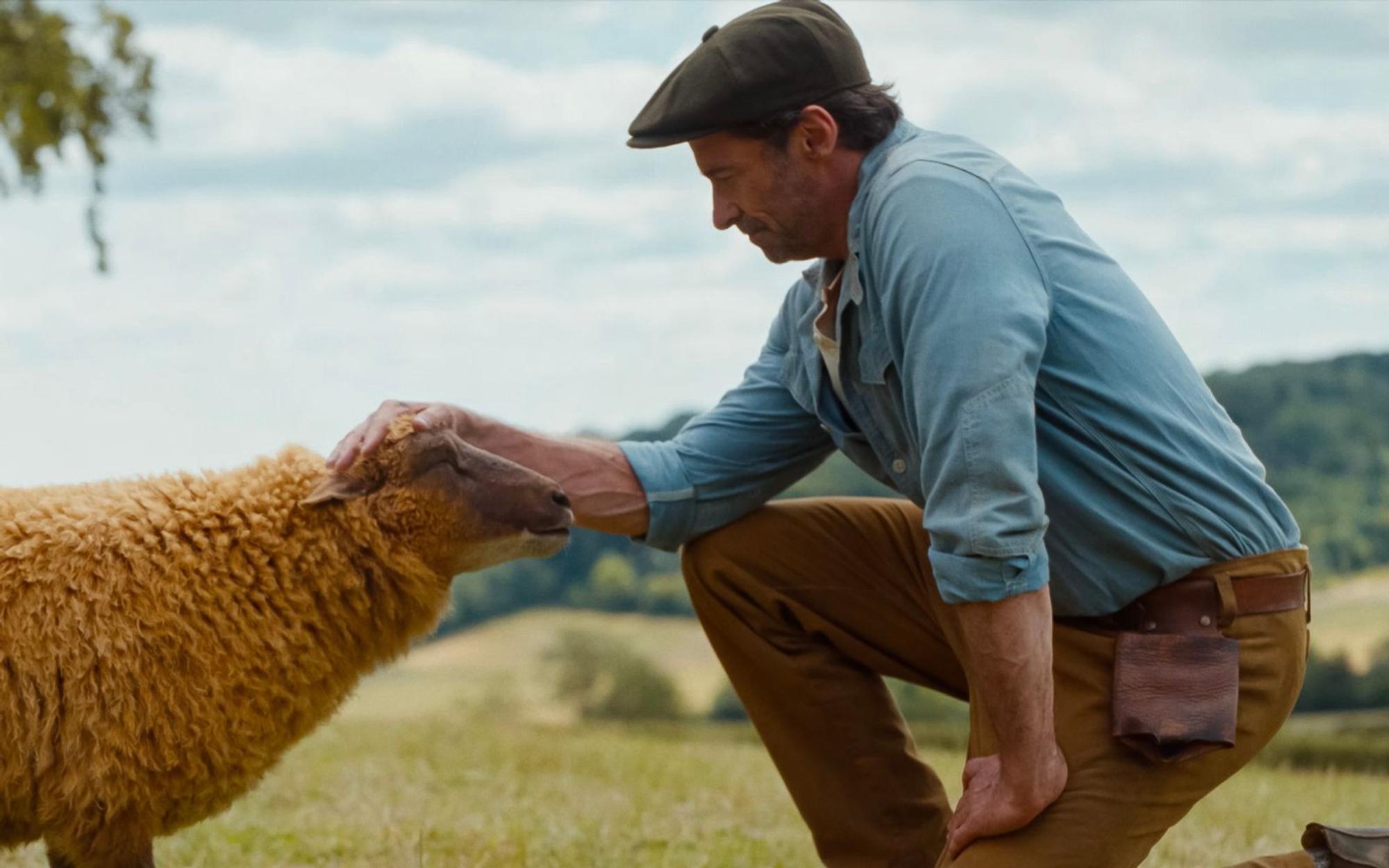 Schäfer George (Hugh Jackman) liebt seine Schafe sehr - und sie lieben ihn. (Bild: Plaion Pictures/2025 Amazon Content Services LLC)
