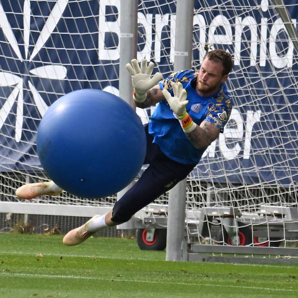 25.08.2026, xophax, Fussball 1.Bundesliga, Bayer 04 Leverkusen , Training , Saison 2026 / 2027. Mark Flekken Bayer 04 Leverkusen *** August 25, 2026, xophax, Soccer, Bundesliga 1, Bayer 04 Leverkusen, Practice, 20262027 Season, Mark Flekken, Bayer 04 Leverkusen