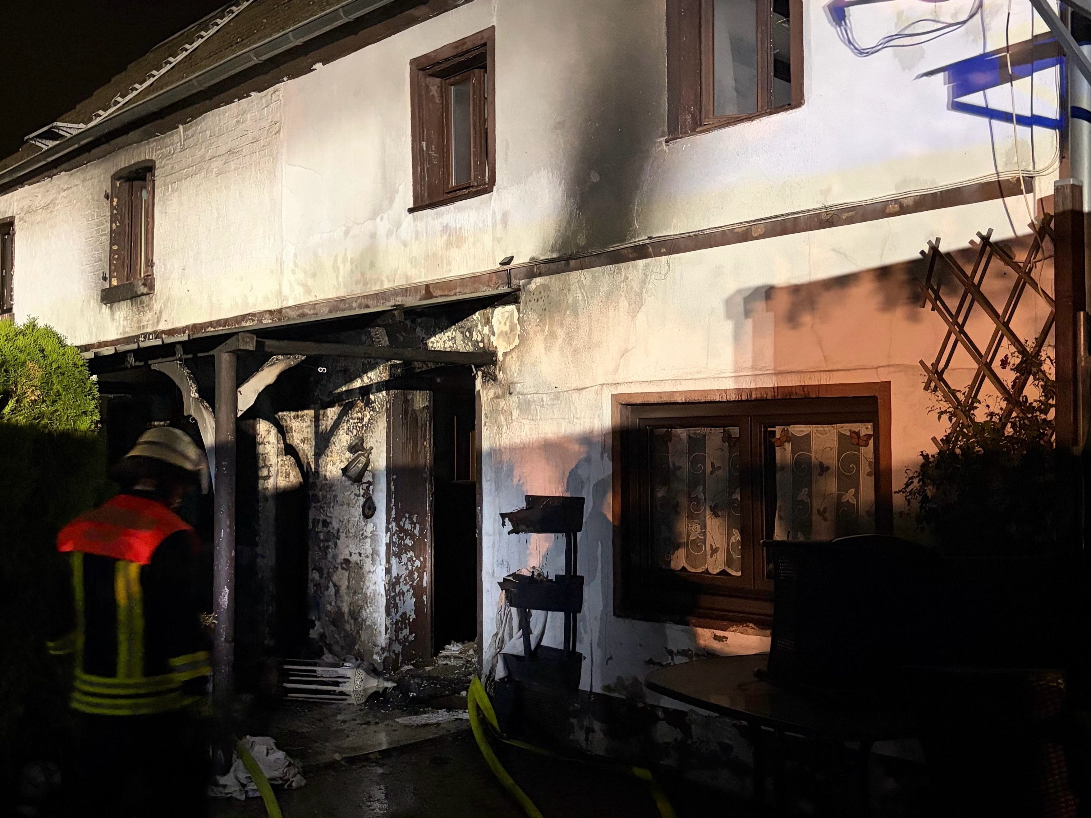 Brand an Wohngebäude