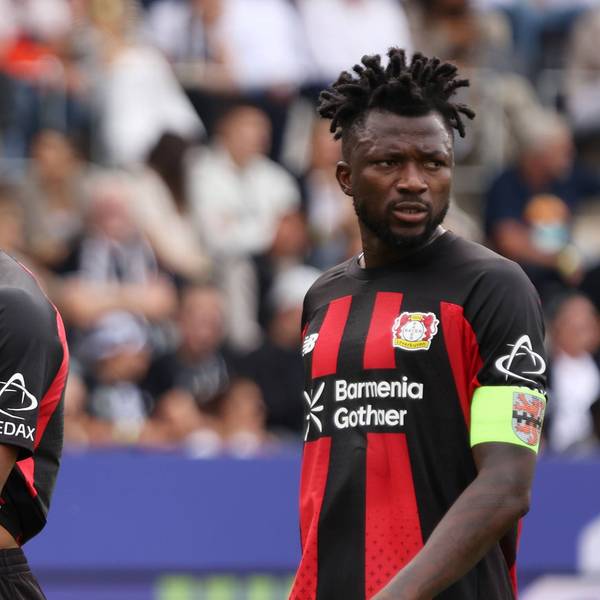 29.08.2026, Fussball, Herren, 1. Bundesliga, Saison 2026/2027, SV 07 Elversberg - Bayer 04 Leverkusen, Enttäuschung bei Loic Bade Bayer 04 Leverkusen und Edmond Tapsoba Bayer 04 Leverkusen Elversberg Ursapharm-Arena an der Kaiserlinde Saarland Deutschland *** August 29, 2026, Soccer, Men s, Bundesliga 1, 20262027 Season, SV 07 Elversberg vs. Bayer 04 Leverkusen, Disappointment for Loic Bade Bayer 04 Leverkusen and Edmond Tapsoba Bayer 04 Leverkusen at the Ursapharm Arena in Elversberg on the Kaiserlinde, Saarland, Germany Copyright: xSebastianxBachx