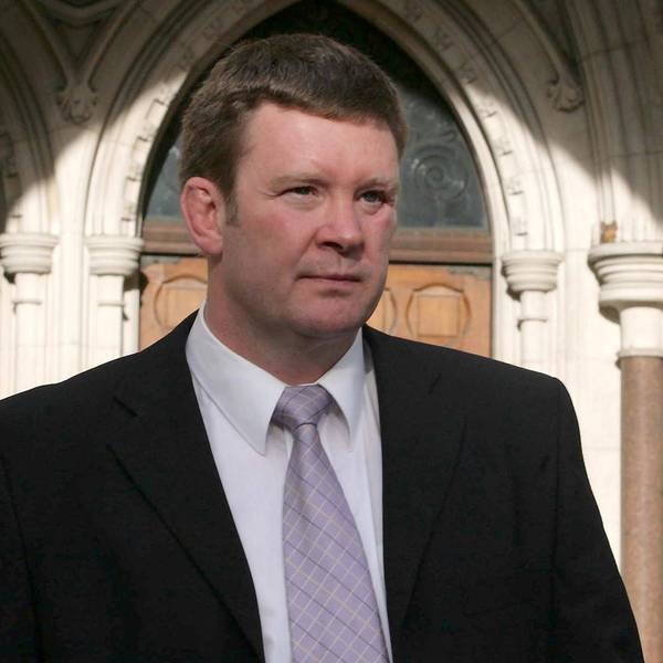 Trevor Rees-Jones, der einzige Überlebende des tödlichen Autounfalls von Prinzessin Diana in Paris, am 24. Januar 2008 vor dem High Court in London.