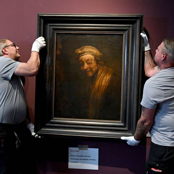Das Selbstbildnis von Rembrandt wurde als letztes Bild im Wallraf-Richartz-Museum am Montag abgenommen. Es wird frühestens Ende 2028 zurückkehren.