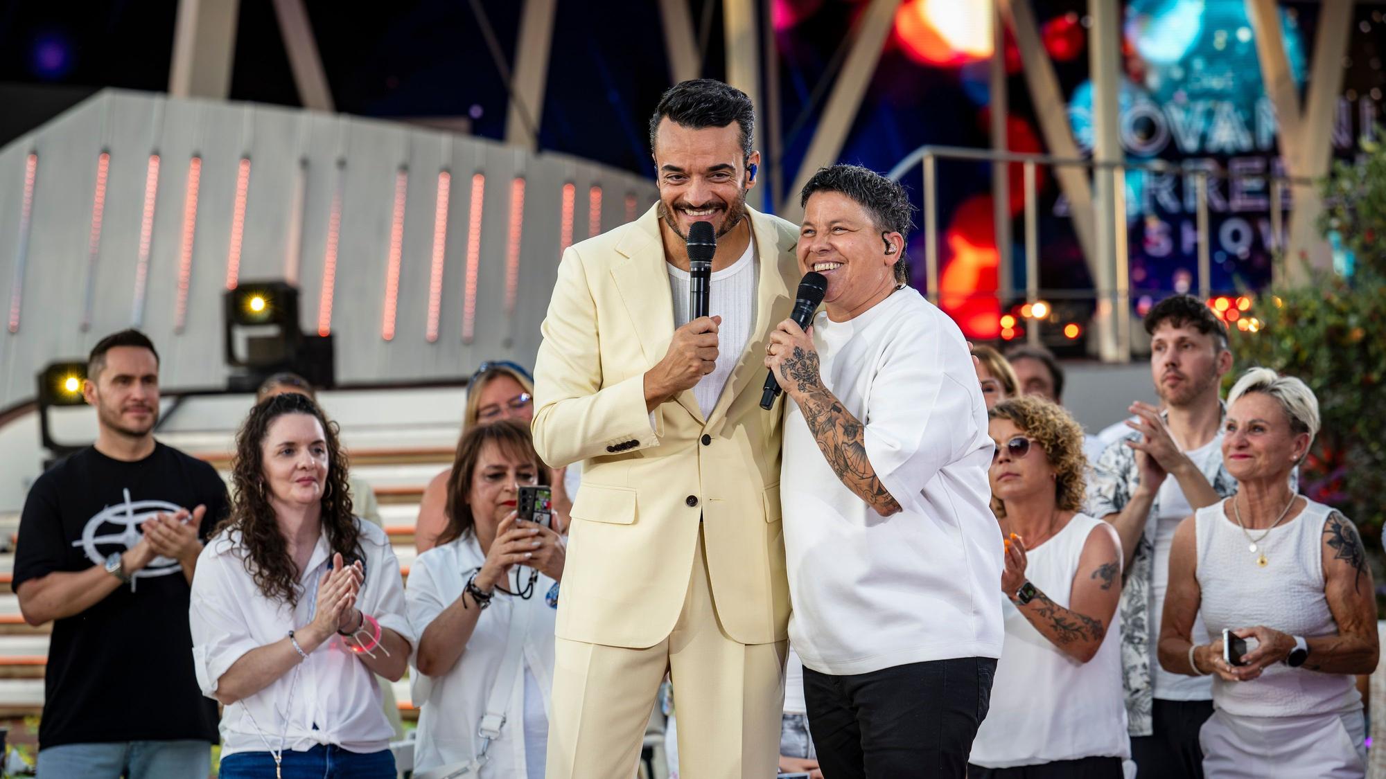 Giovanni Zarrella und Kerstin Ott auf der Bühne.