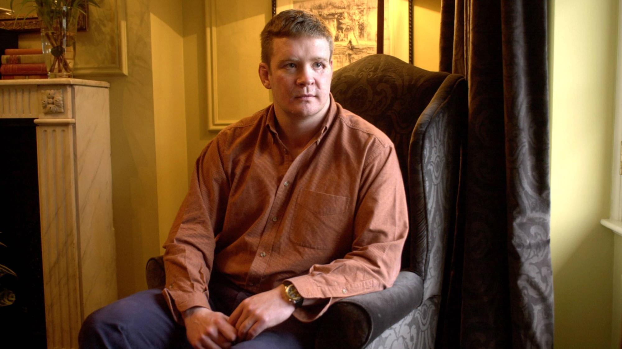 Trevor Rees-Jones am 13. März 2000 in London bei der Vorstellung seiner Autobiografie „The Bodyguard's Story: Diana, the Crash and the Sole Survivor“.