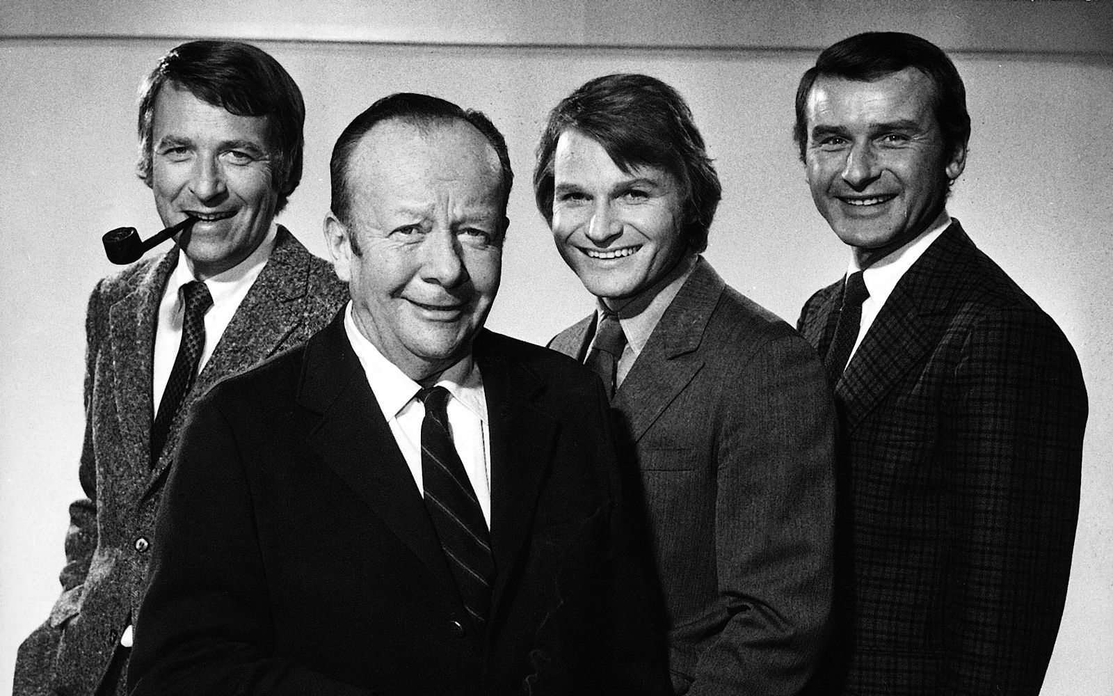 Ringelmann erster ganz großer TV-Erfolg: „Der Kommissar“ lief von 1969 bis 1976. Von links: Grabert (Günther Schramm), Keller (Erik Ode), Klein (Fritz Wepper) und Heines (Reinhard Glemnitz). (Bild: Universum)