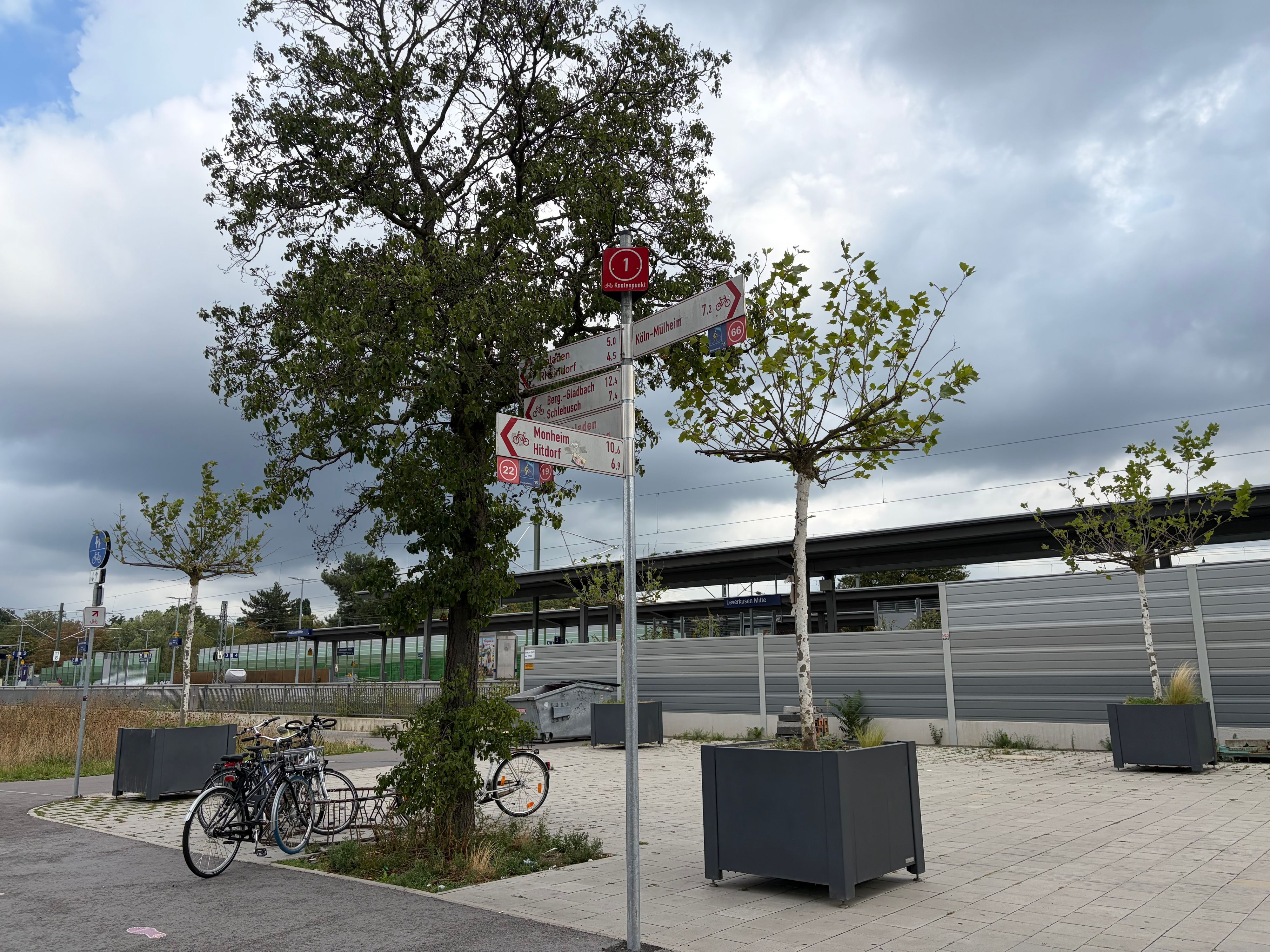 Baumkübel am Bahnhof Leverkusen Mitte