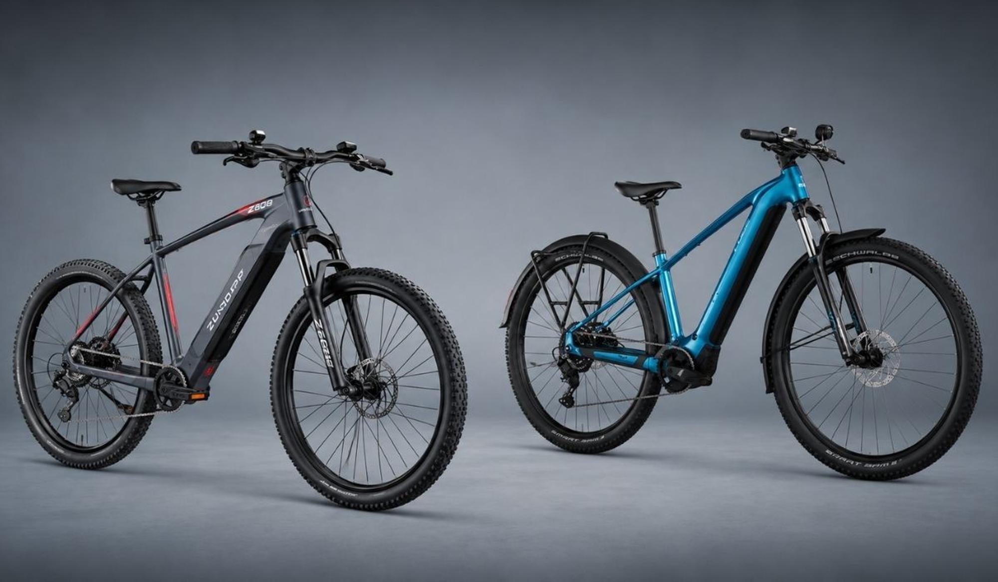 Zündapp Z808 E-Bike und Cube Reaction Hybrid Performance 600 FE.